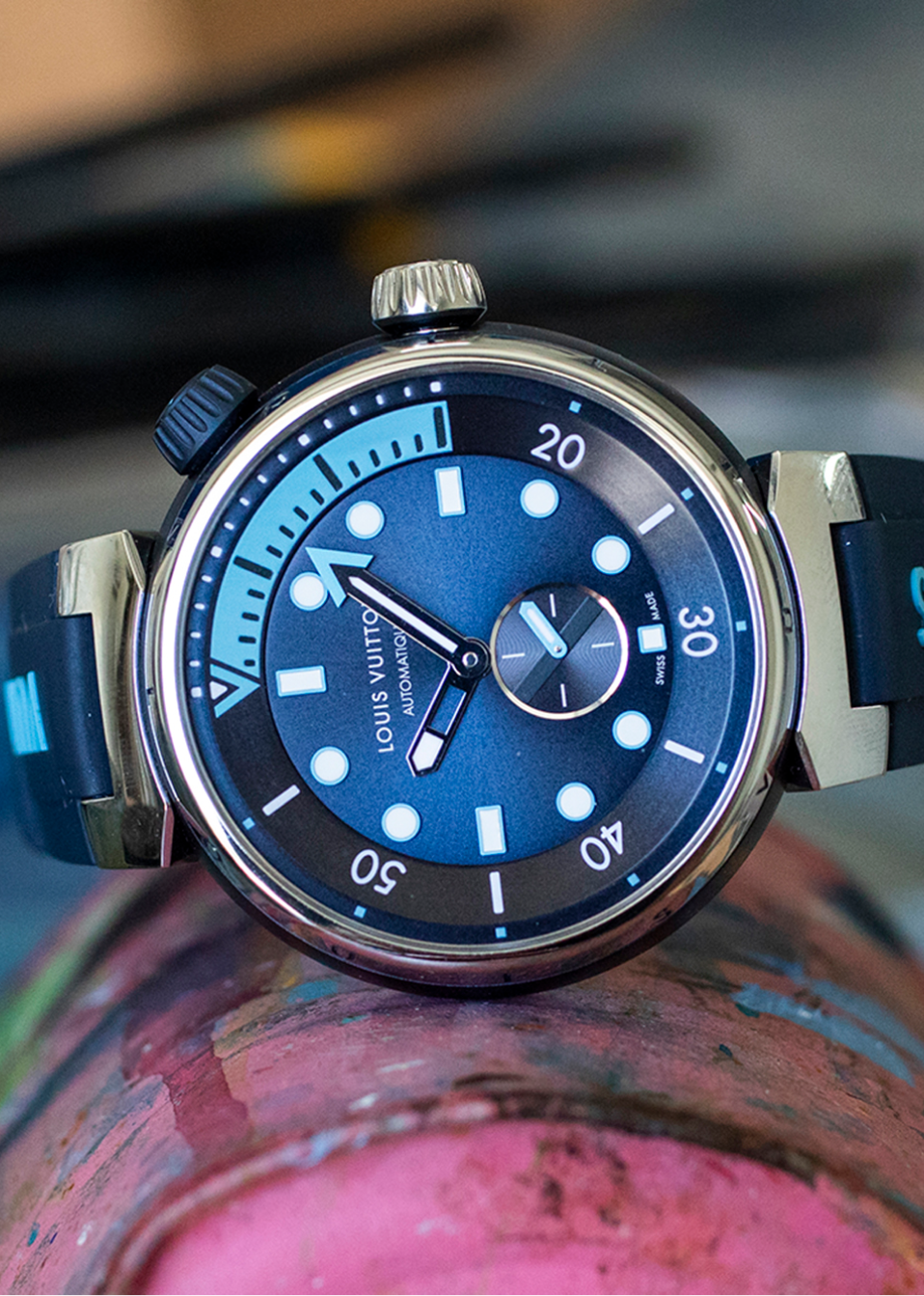 Louis Vuitton Adds a Chrono to Its Sporty Tambour Street Diver