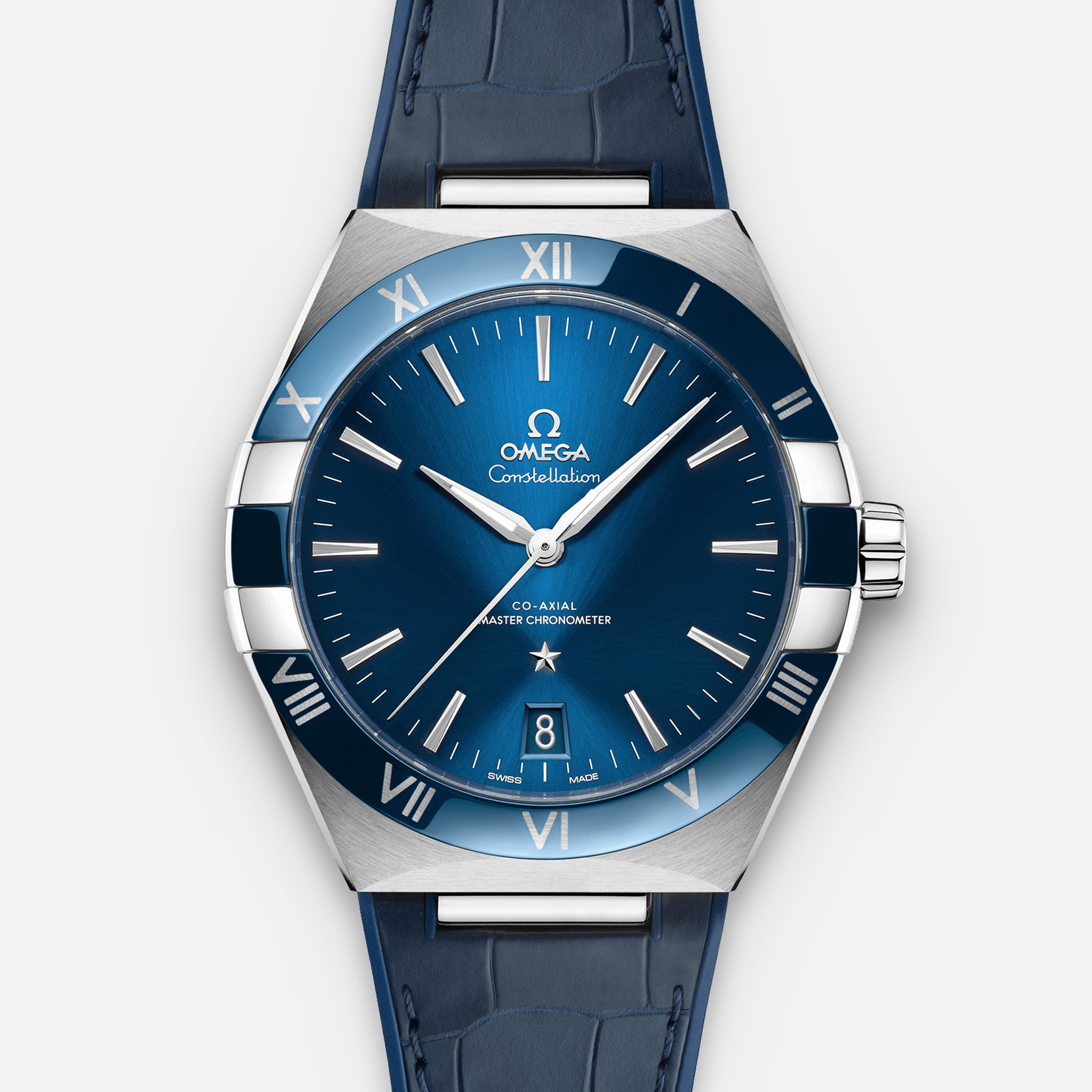 OMEGAConstellation Co-Axial Master Chronometer 41mm Blue Dial On Leather Strap