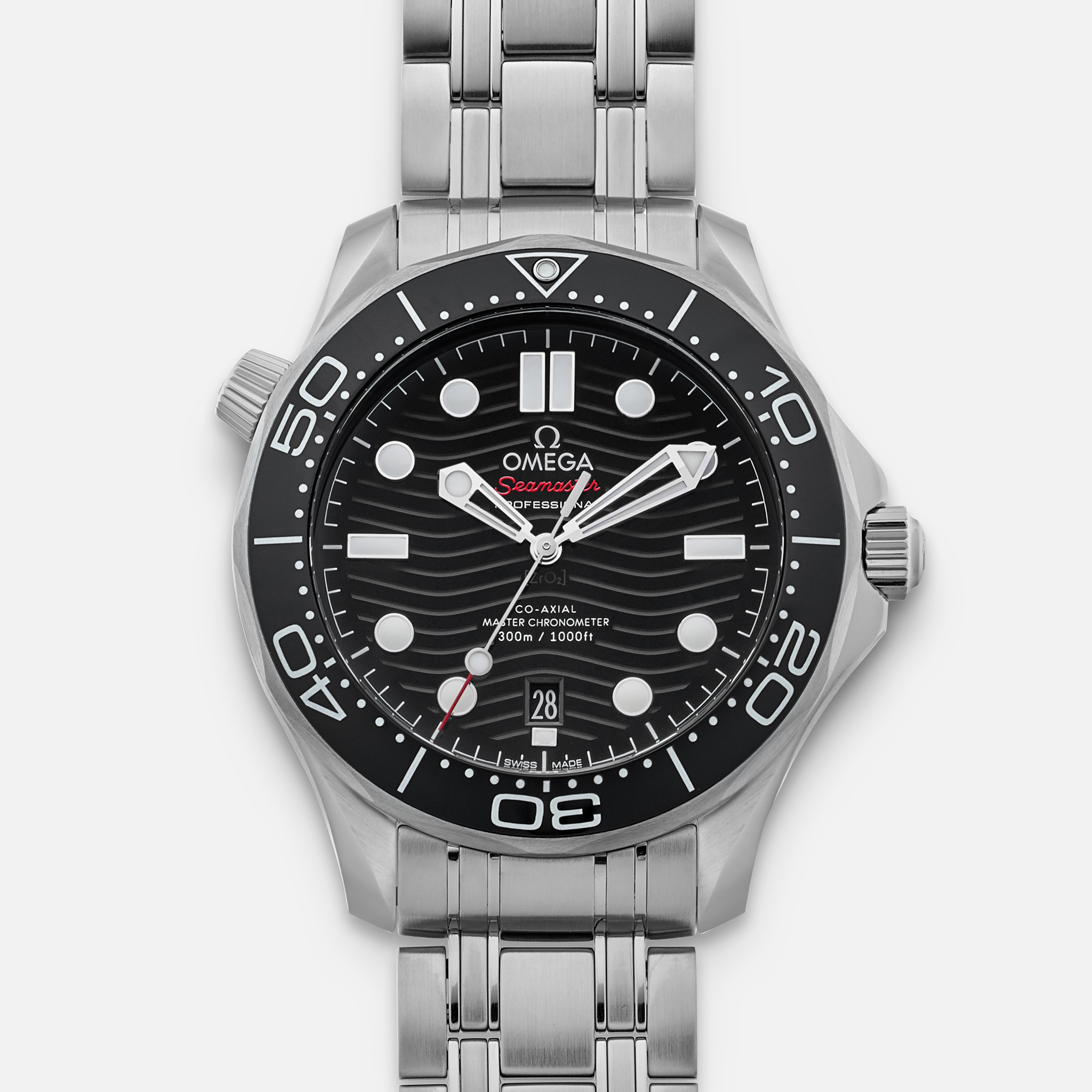 OMEGASeamaster Diver 300M Co-Axial Master Chronometer 42mm Black Dial On Bracelet