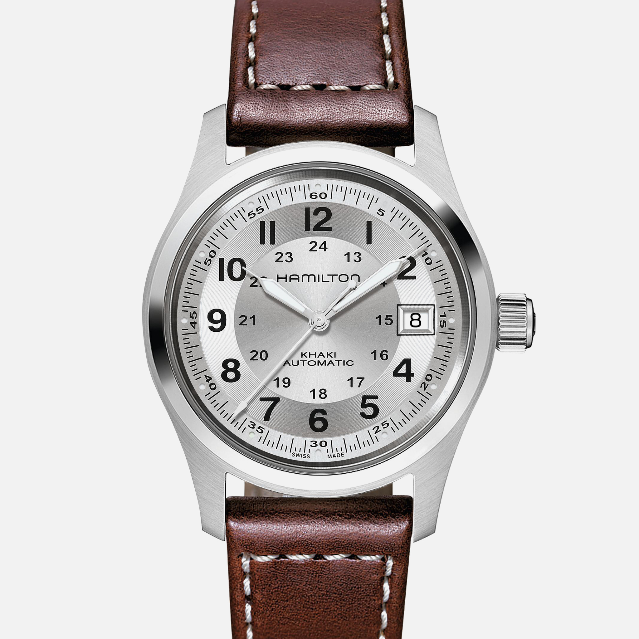 hamilton silver watch