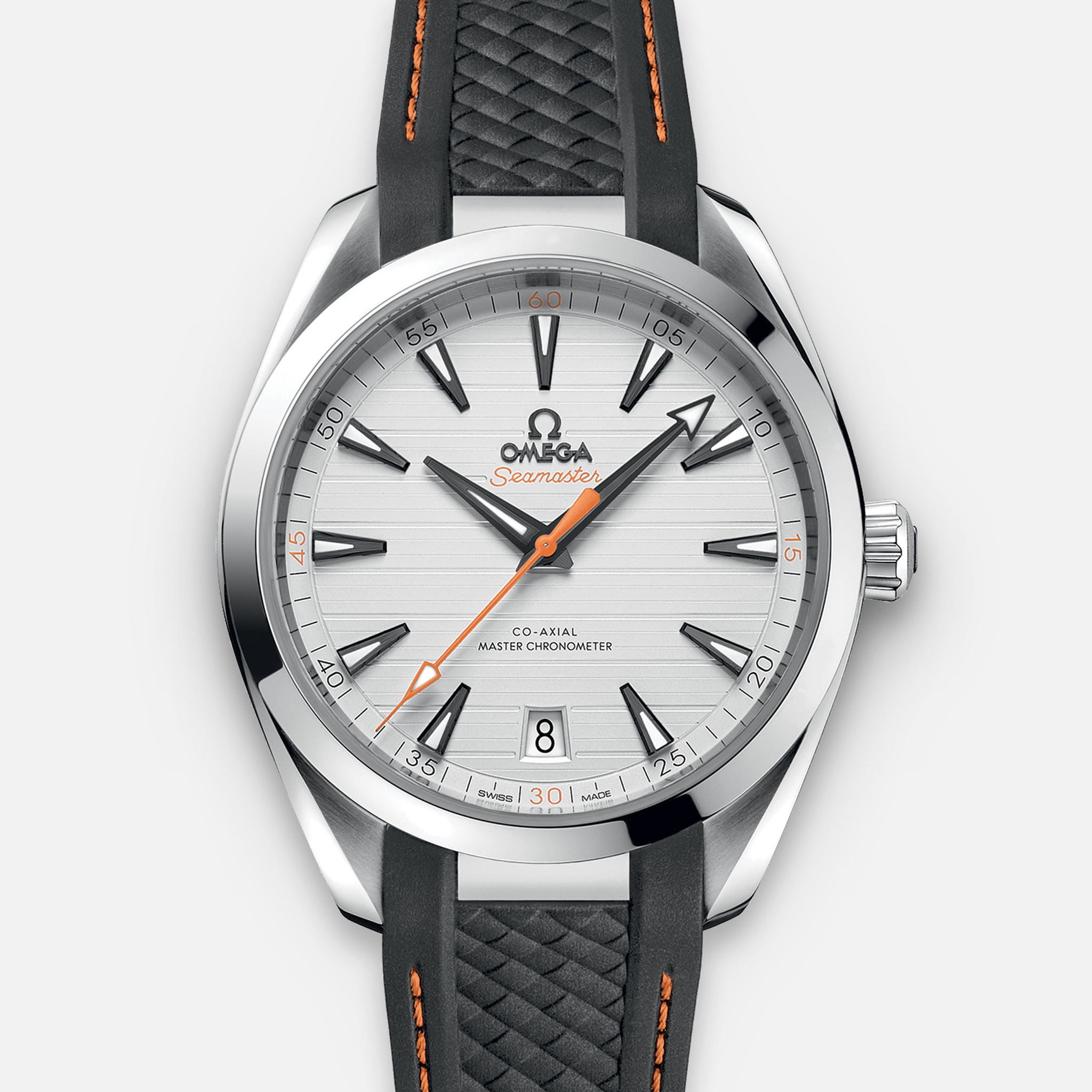 OMEGASeamaster Aqua Terra 150M Co-Axial Master Chronometer 41mm White Dial On Rubber Strap