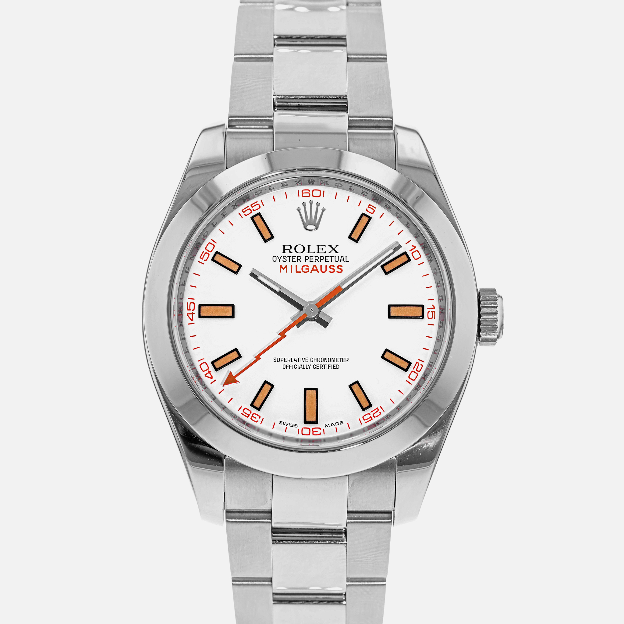 RolexMilgauss Ref. 116400 With White Dial