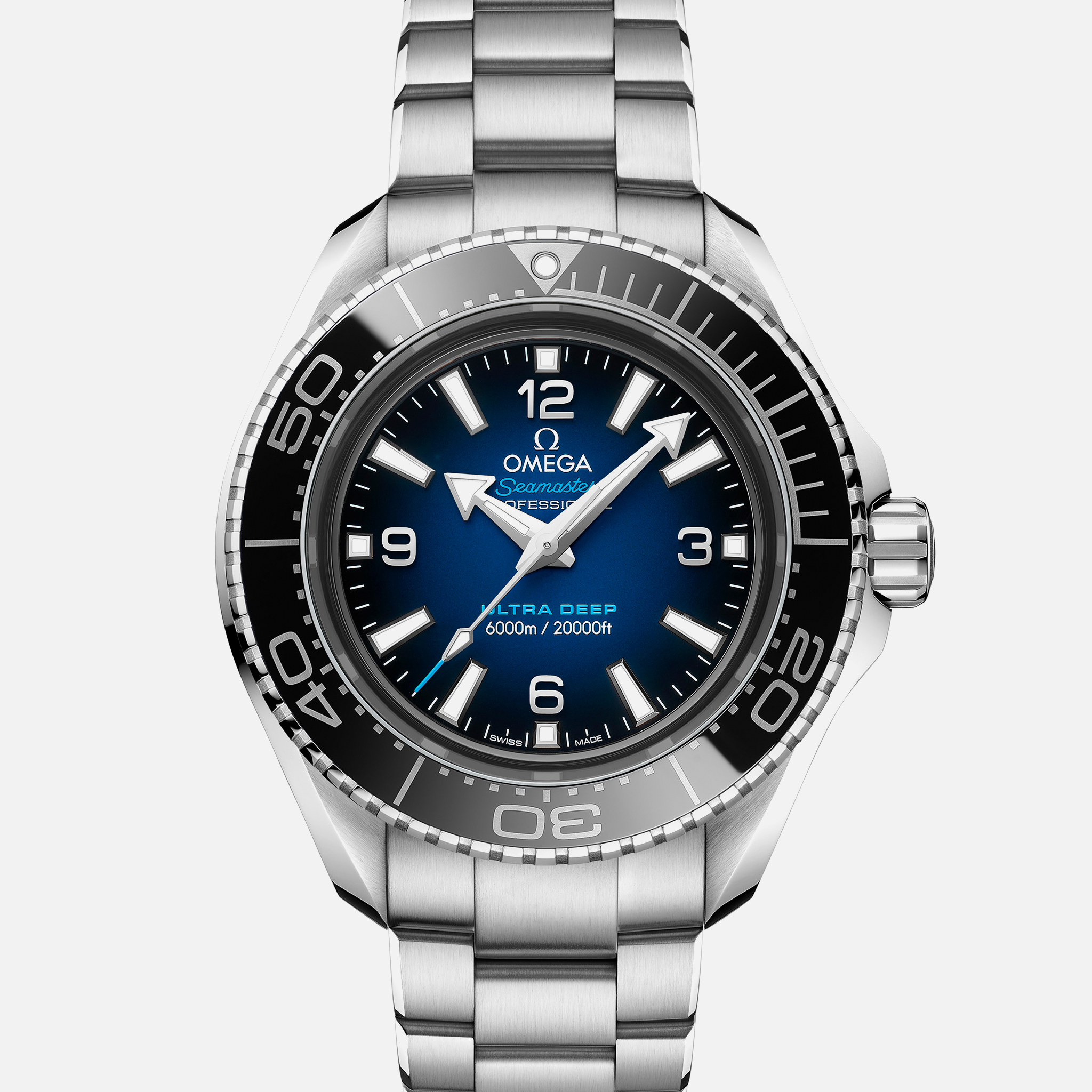 OMEGASeamaster Planet Ocean Ultra Deep Professional 6000M Co-Axial Master Chronometer 45.5mm Blue Dial On Bracelet