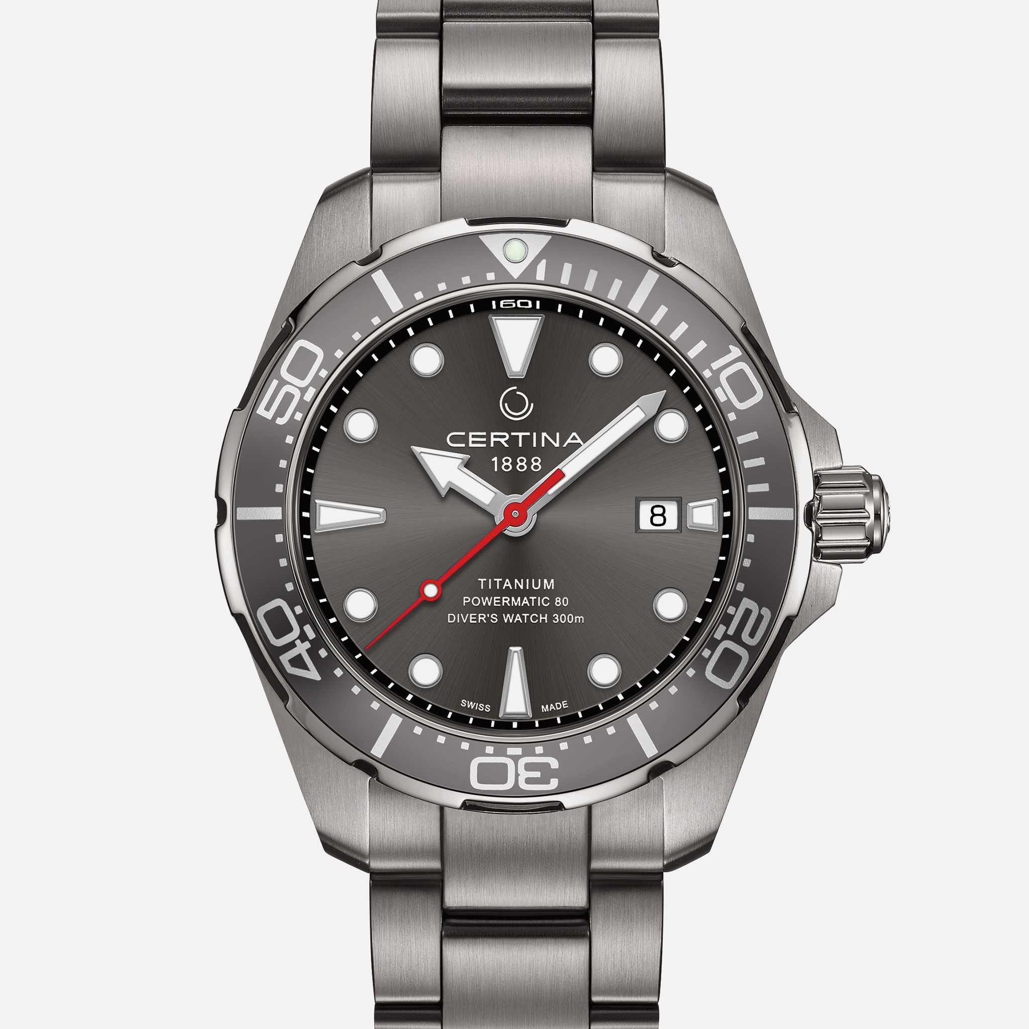 CertinaDS Action Diver 43mm Grey Dial In Titanium