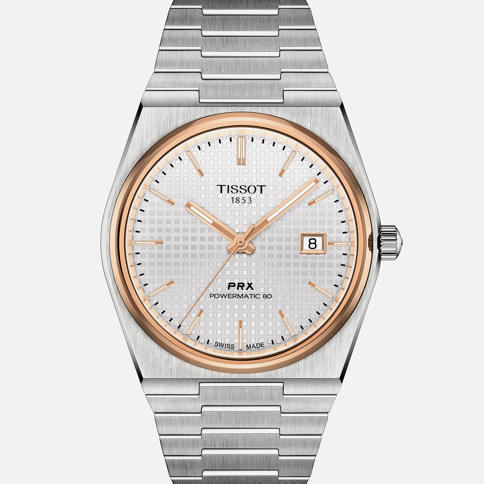 TissotPRX Powermatic 80 Silver Dial With Gilt Accents