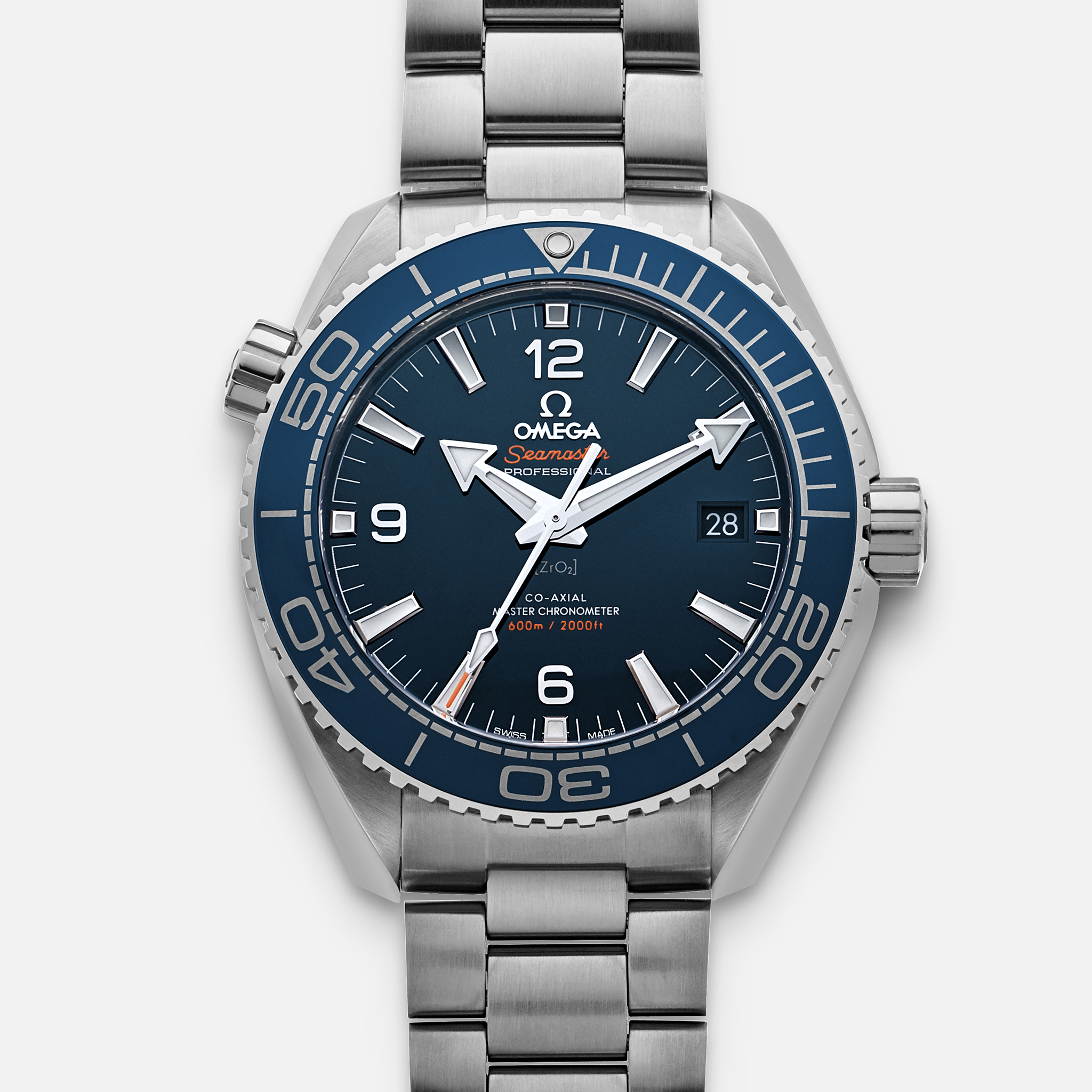 OMEGASeamaster Planet Ocean 600M Co-Axial Master Chronometer 43.5mm Blue Dial On Bracelet