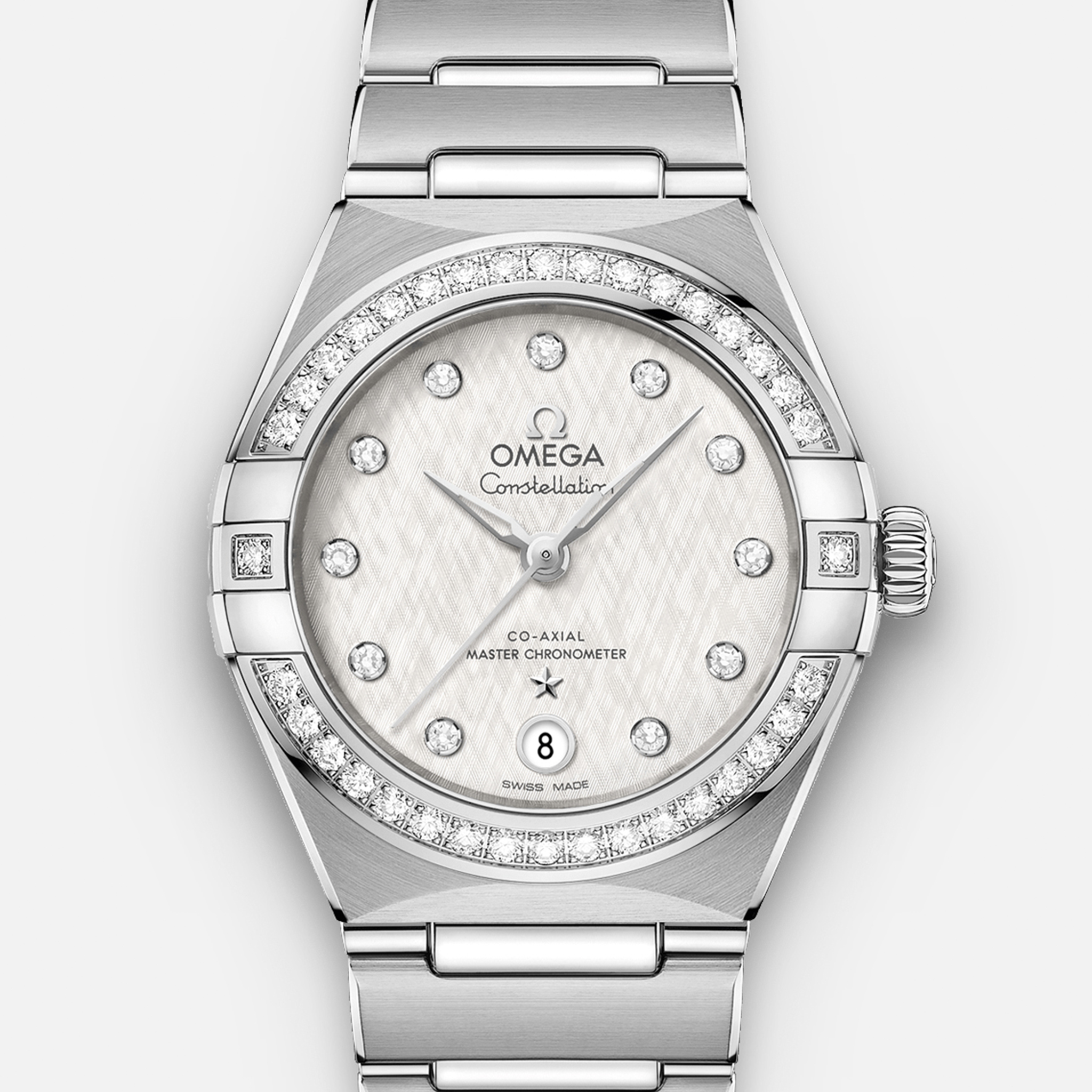 OMEGAConstellation Co-Axial Master Chronometer 29mm Stainless Steel With Diamond-Set Bezel