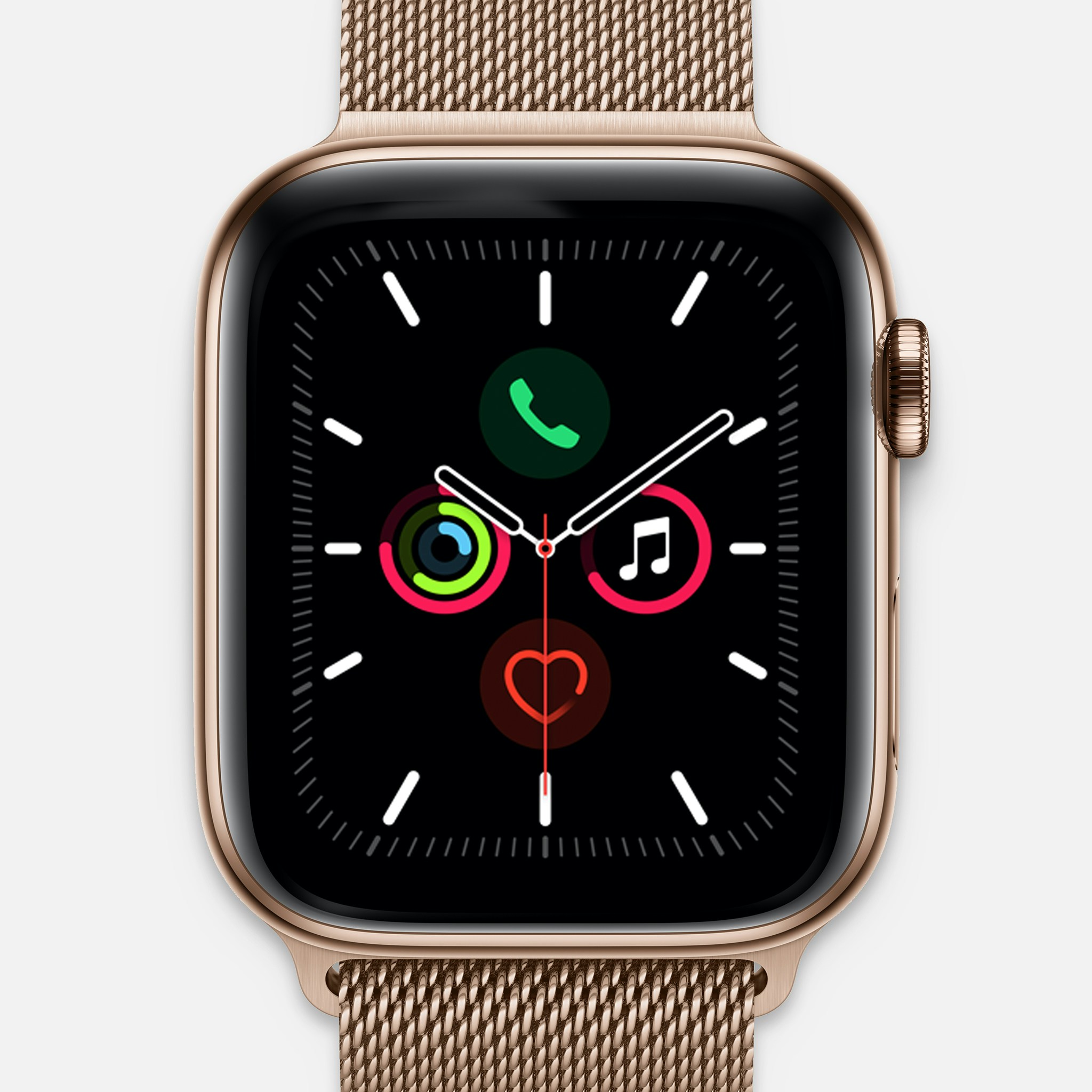 Apple Watch Series 5 Gps Cellular 44mm Gold Stainless Steel Case With Gold Milanese Loop Hodinkee Shop