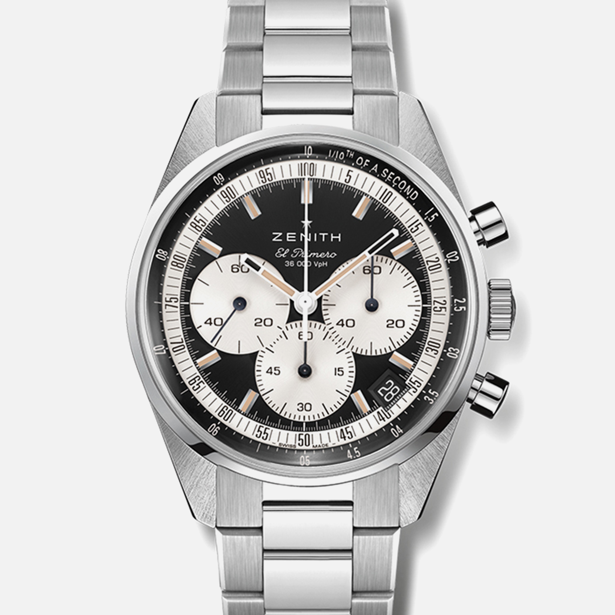 ZenithChronomaster Original Black Dial On Bracelet