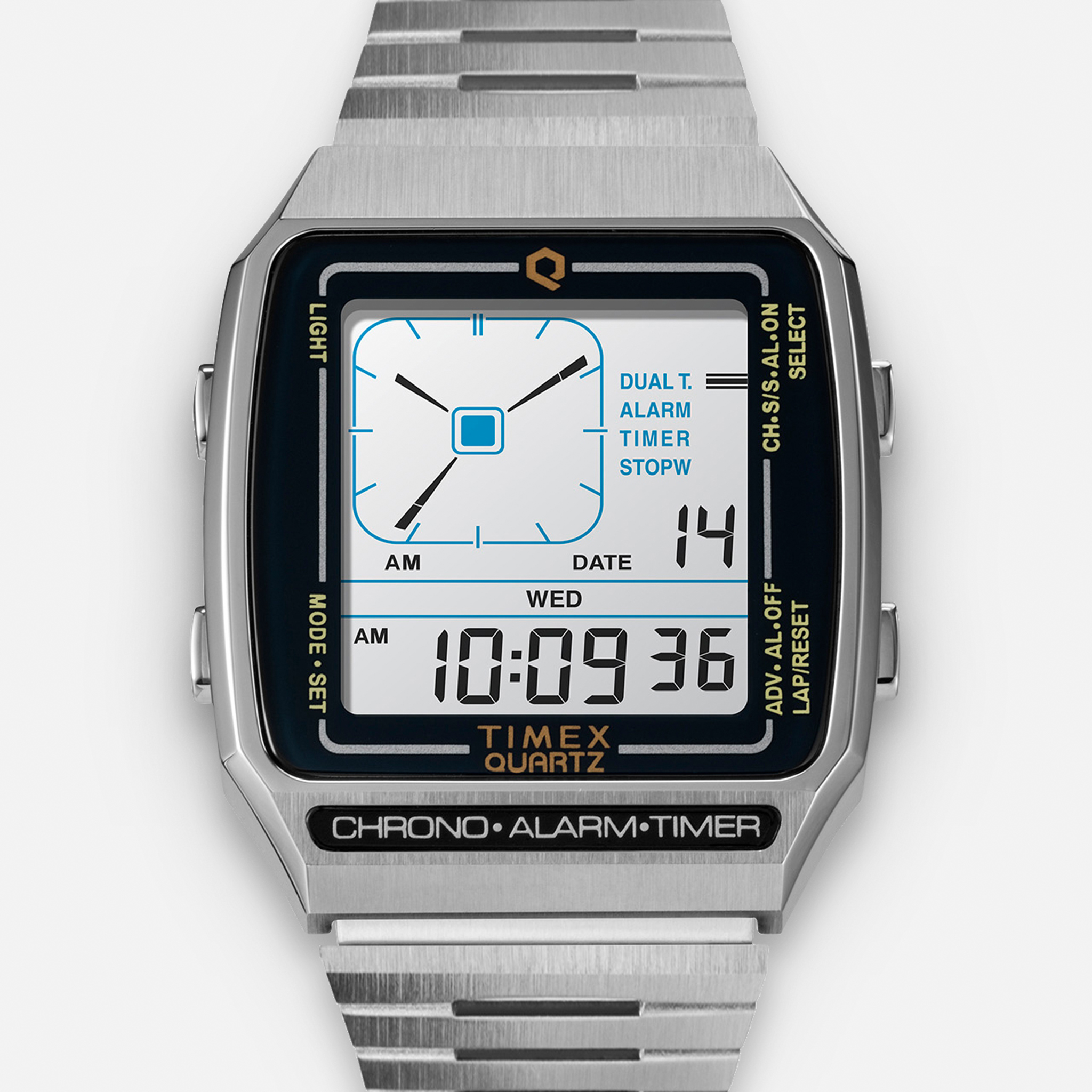 TIMEXQ Timex Reissue Digital LCA In Stainless Steel