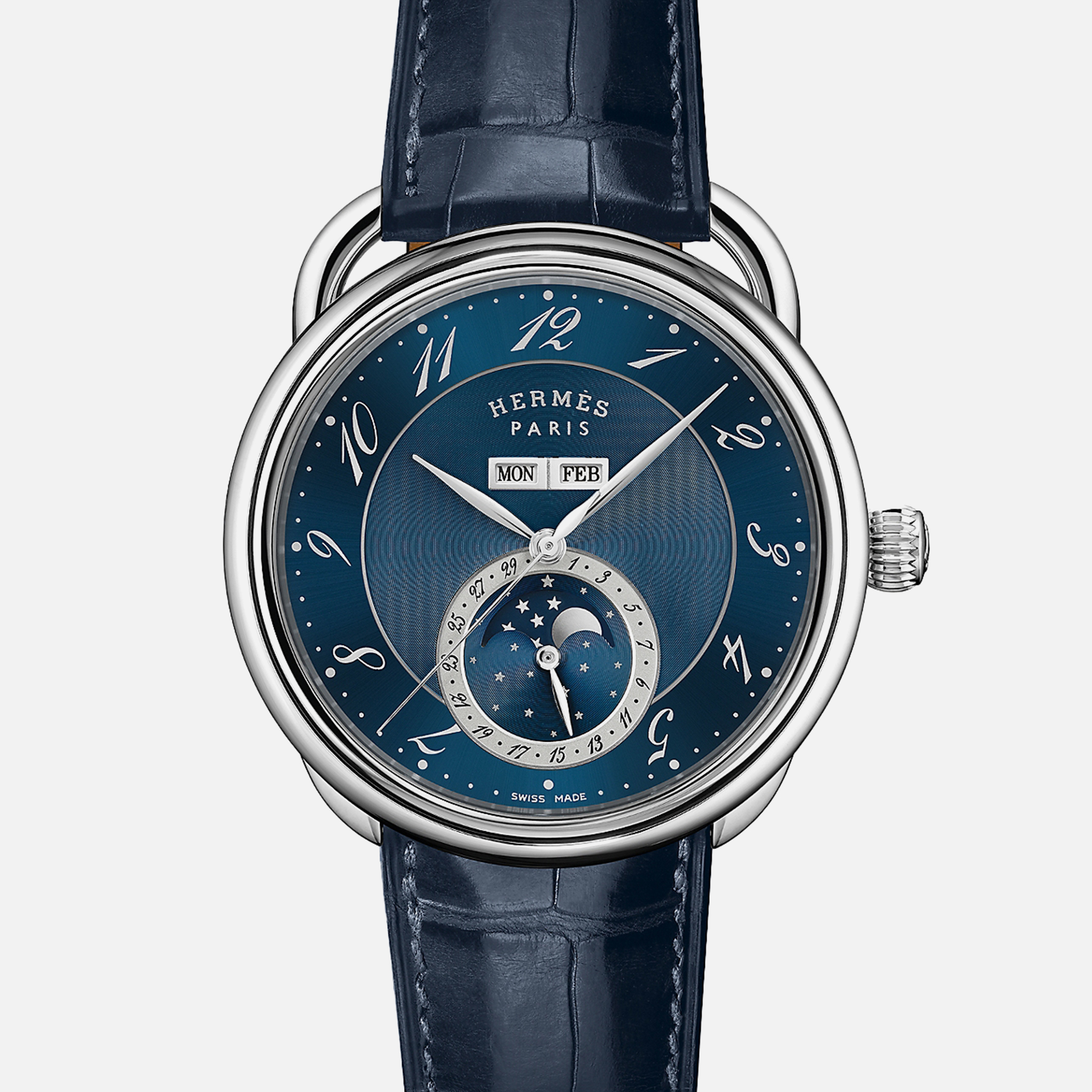 HermèsArceau Grande Lune With Blue Dial