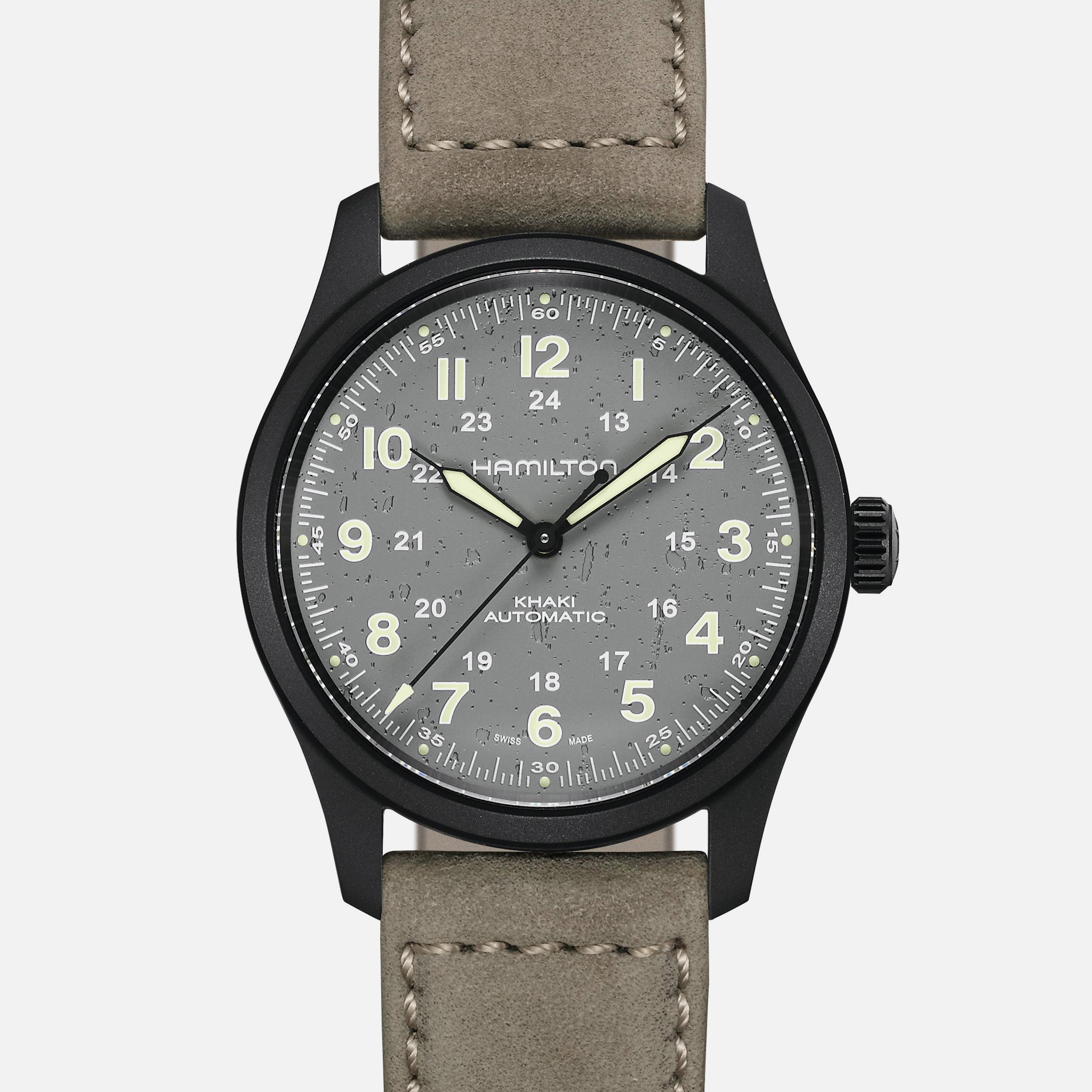 HamiltonKhaki Field Automatic Titanium 38mm Black PVD With Grey Dial