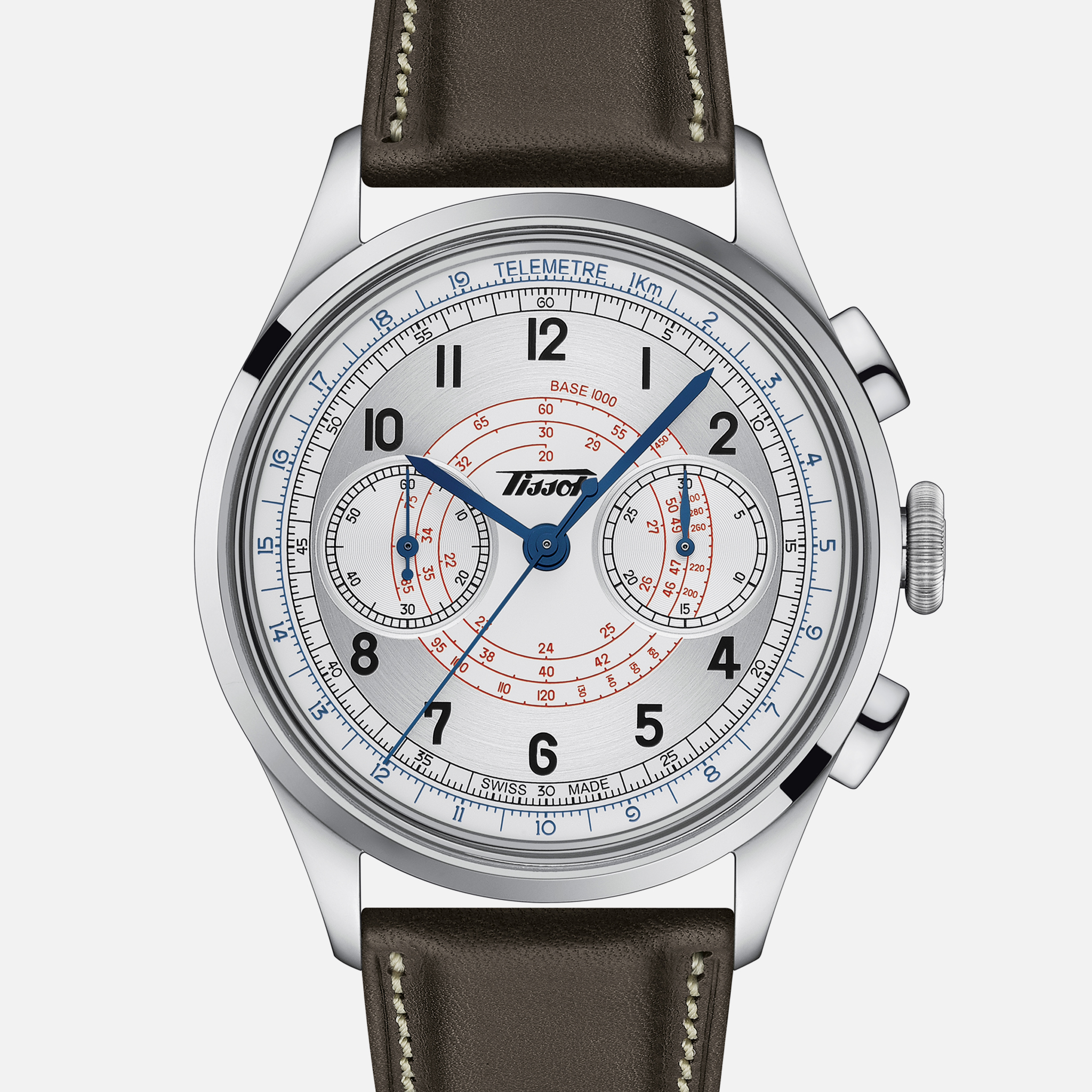 TissotTelemeter 1938 Chronograph With Silver Dial