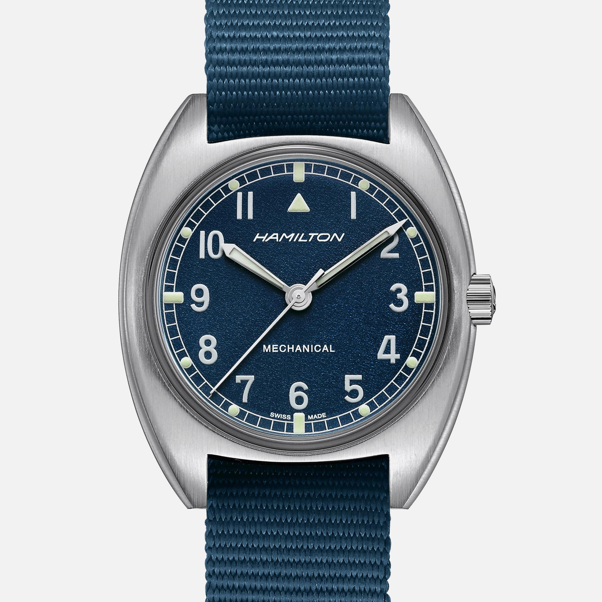 HamiltonKhaki Pilot Pioneer Mechanical Blue On Blue Strap