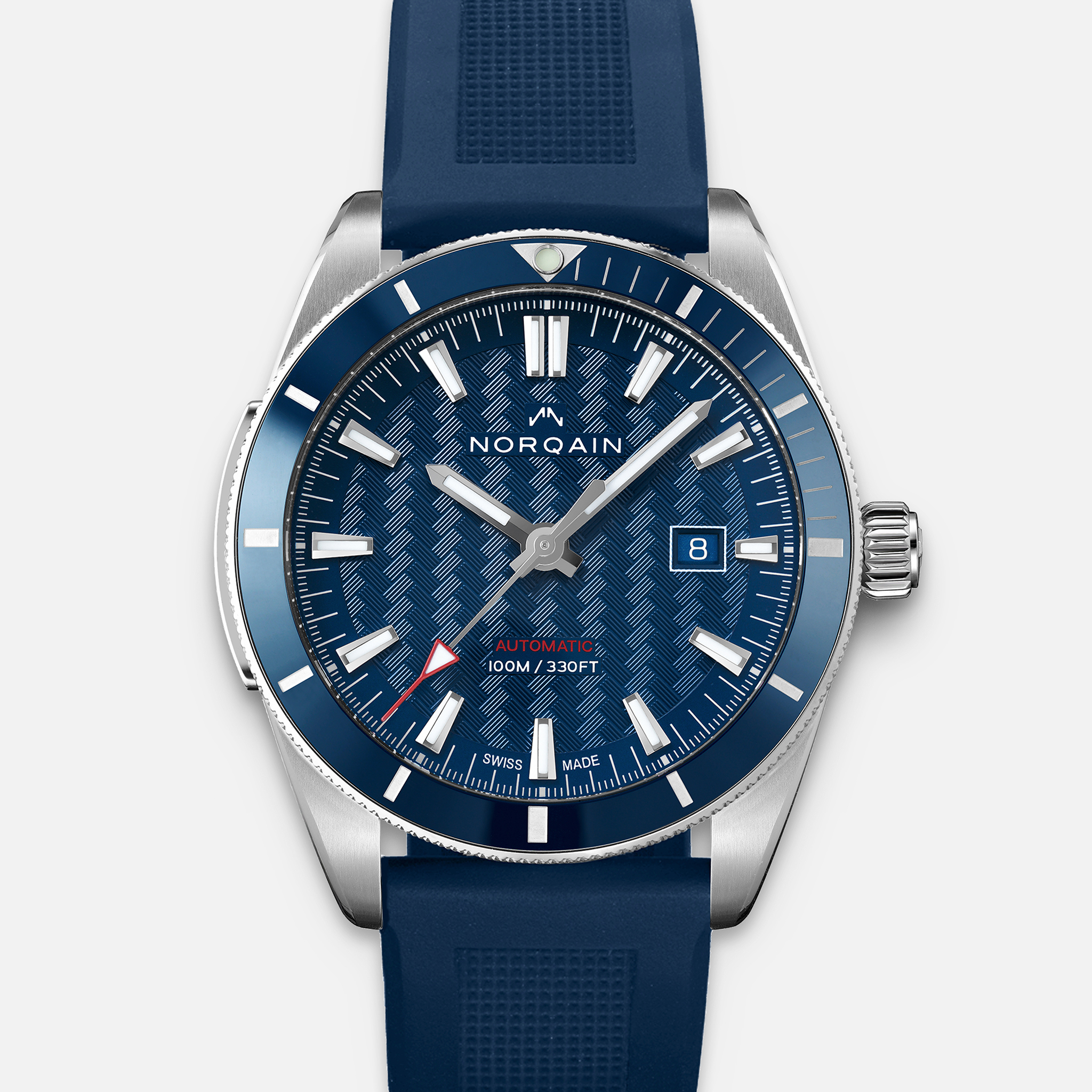 NORQAINAdventure Sport Automatic Blue Dial On Rubber Strap