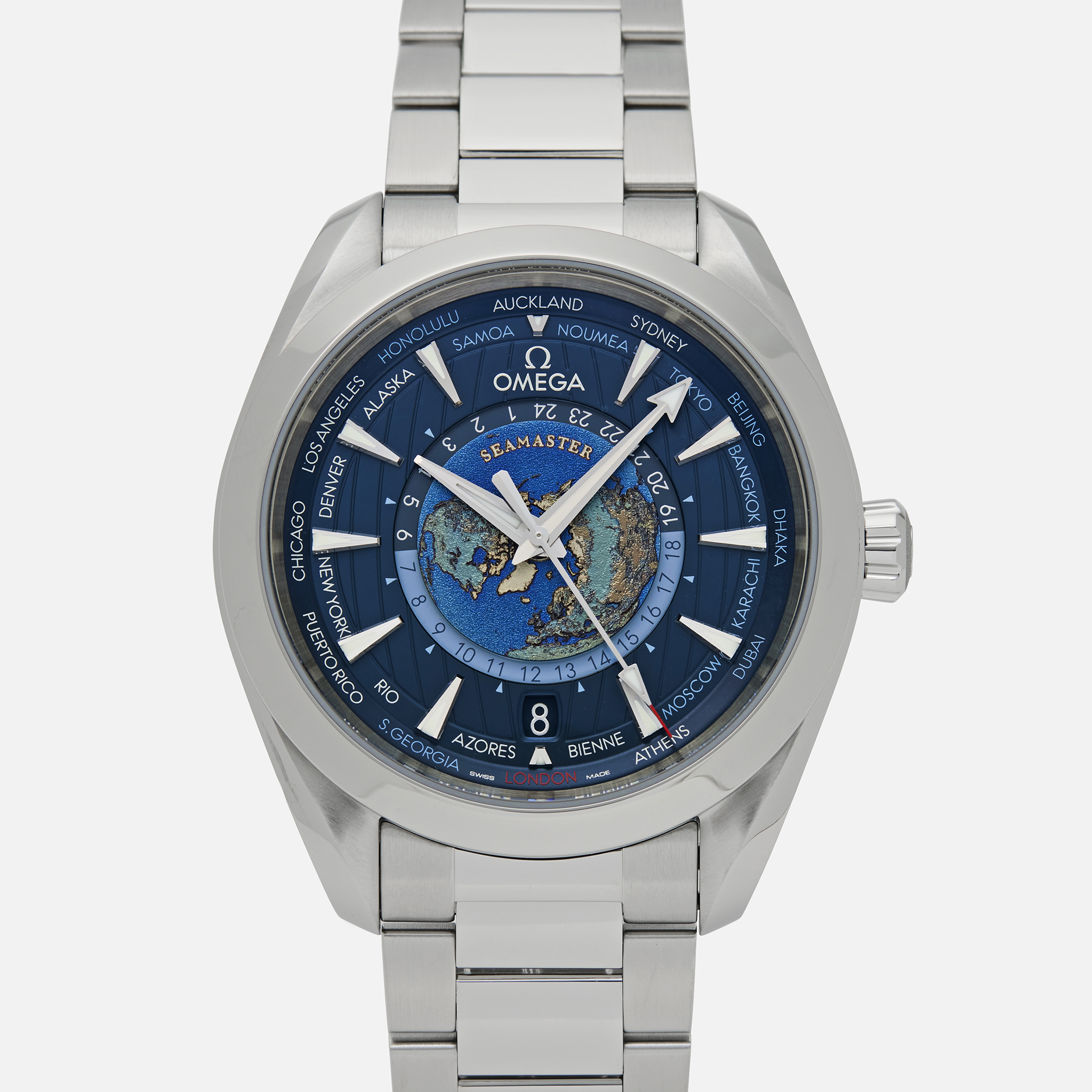 OMEGASeamaster Aqua Terra 150M Co‐Axial Master Chronometer GMT Worldtimer 43 MM