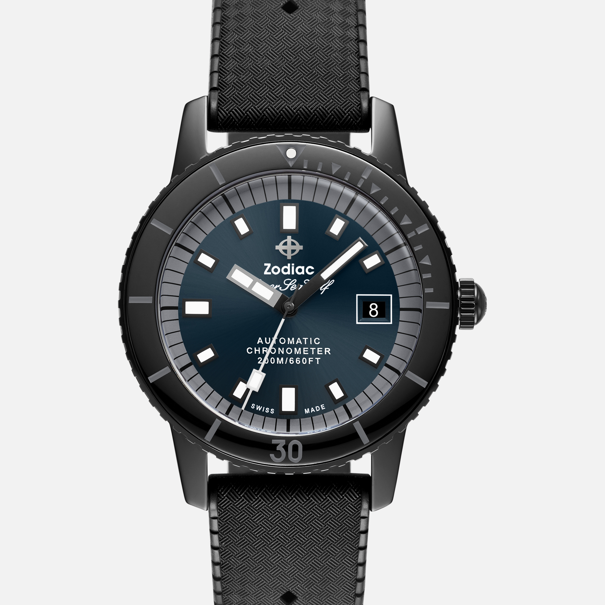 ZodiacSuper Sea Wolf In Black Ceramic