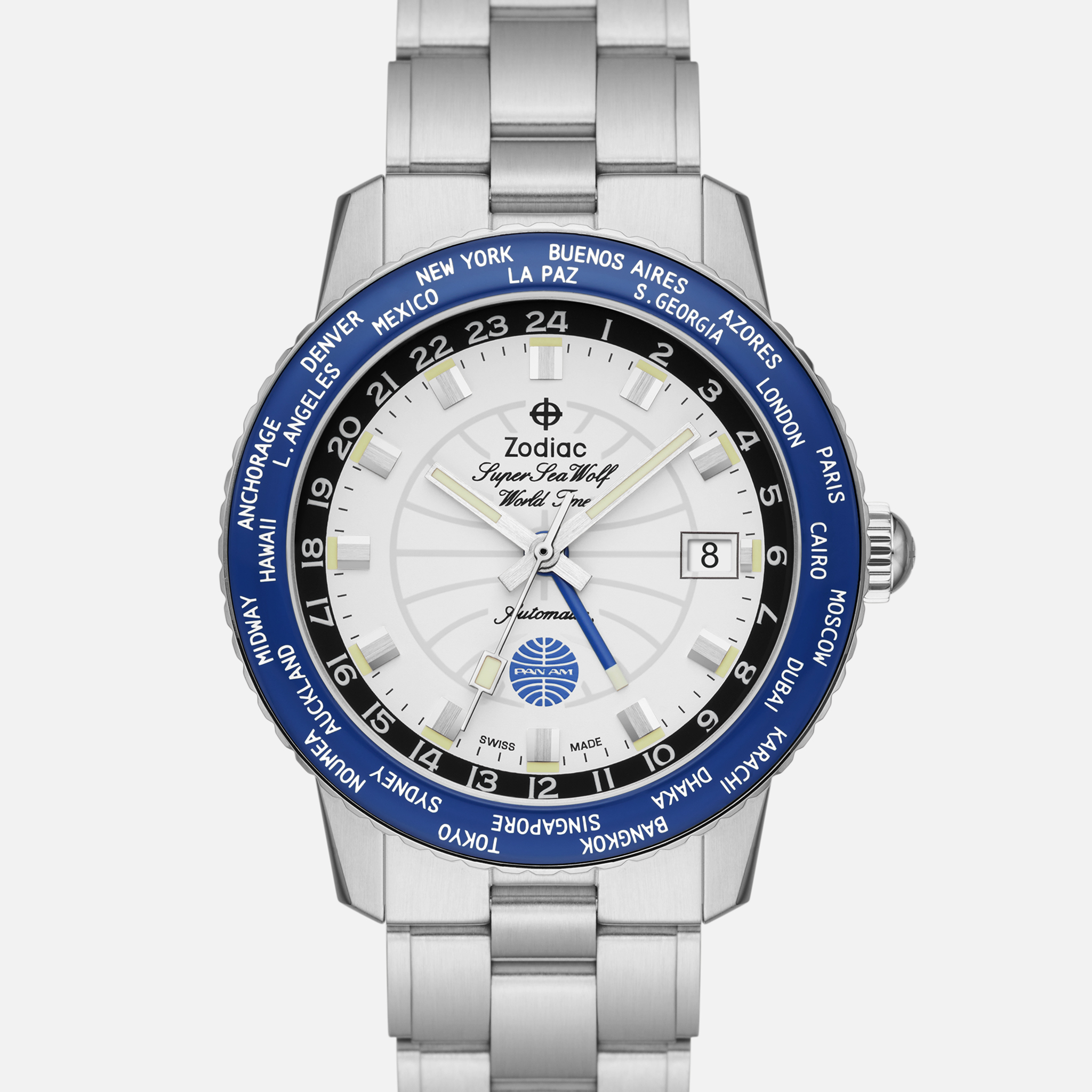 ZodiacSuper Sea Wolf 'Pan Am' World Time GMT ZO9412