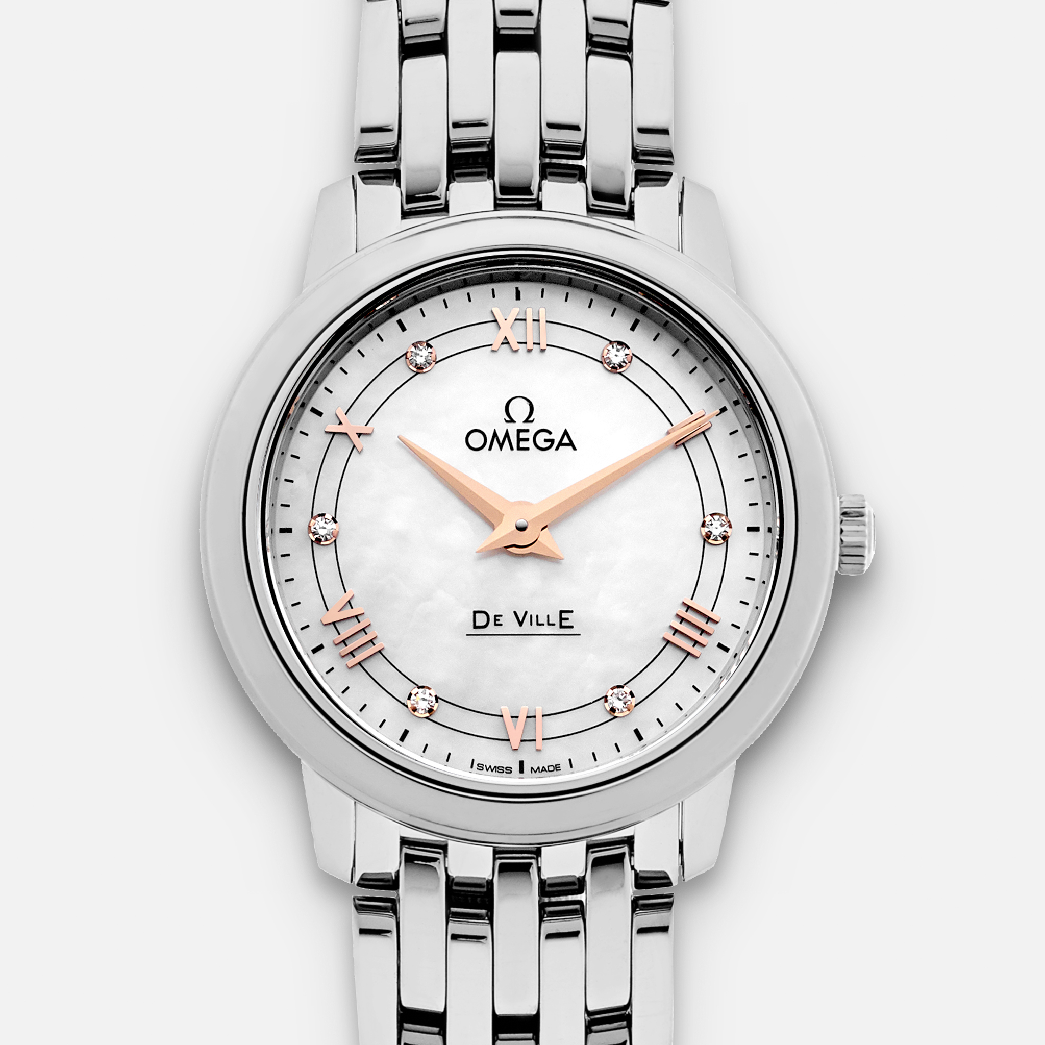 OMEGADe Ville Prestige Quartz 27mm Mother-Of-Pearl Dial