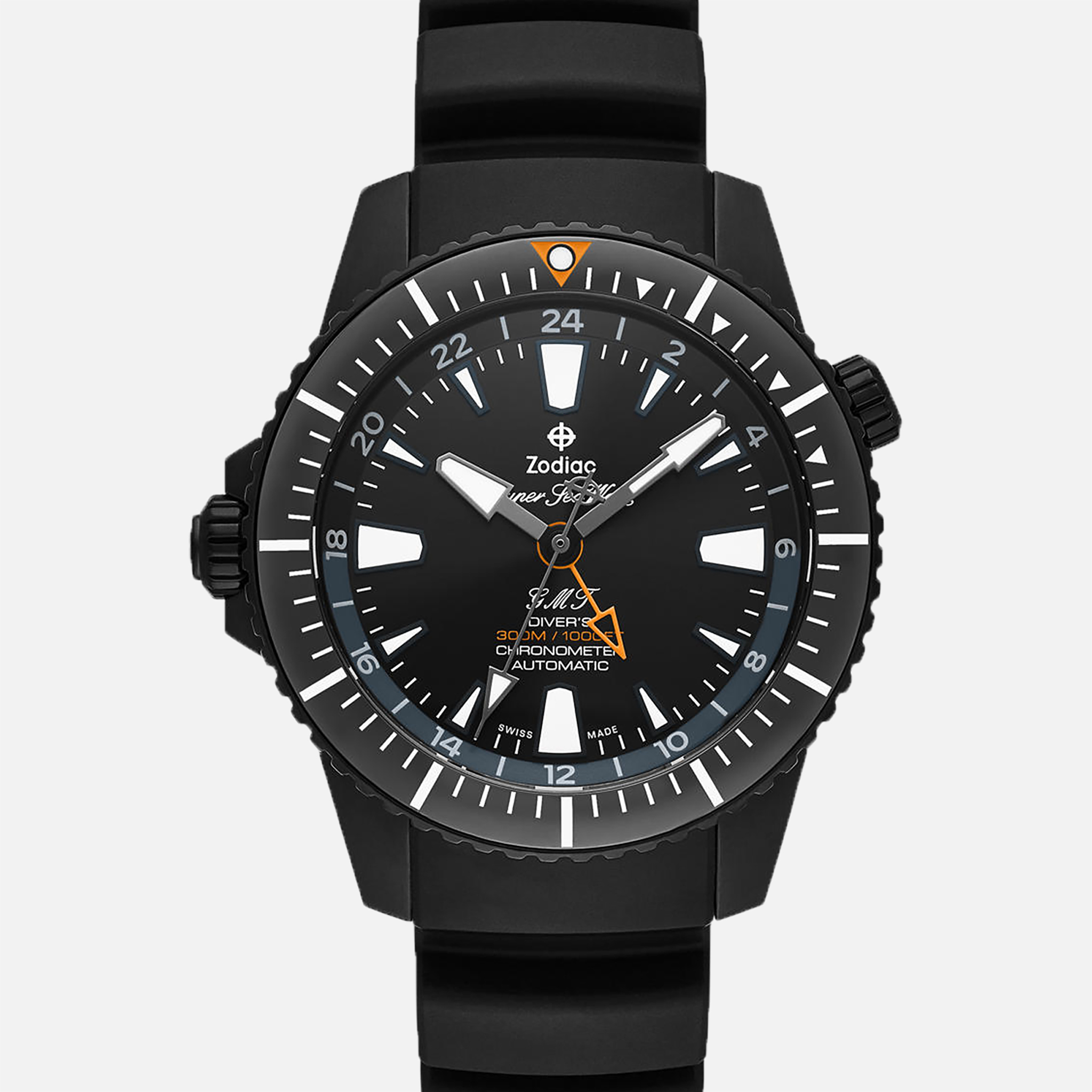 ZodiacSuper Sea Wolf Pro Diver GMT Left Hand Drive