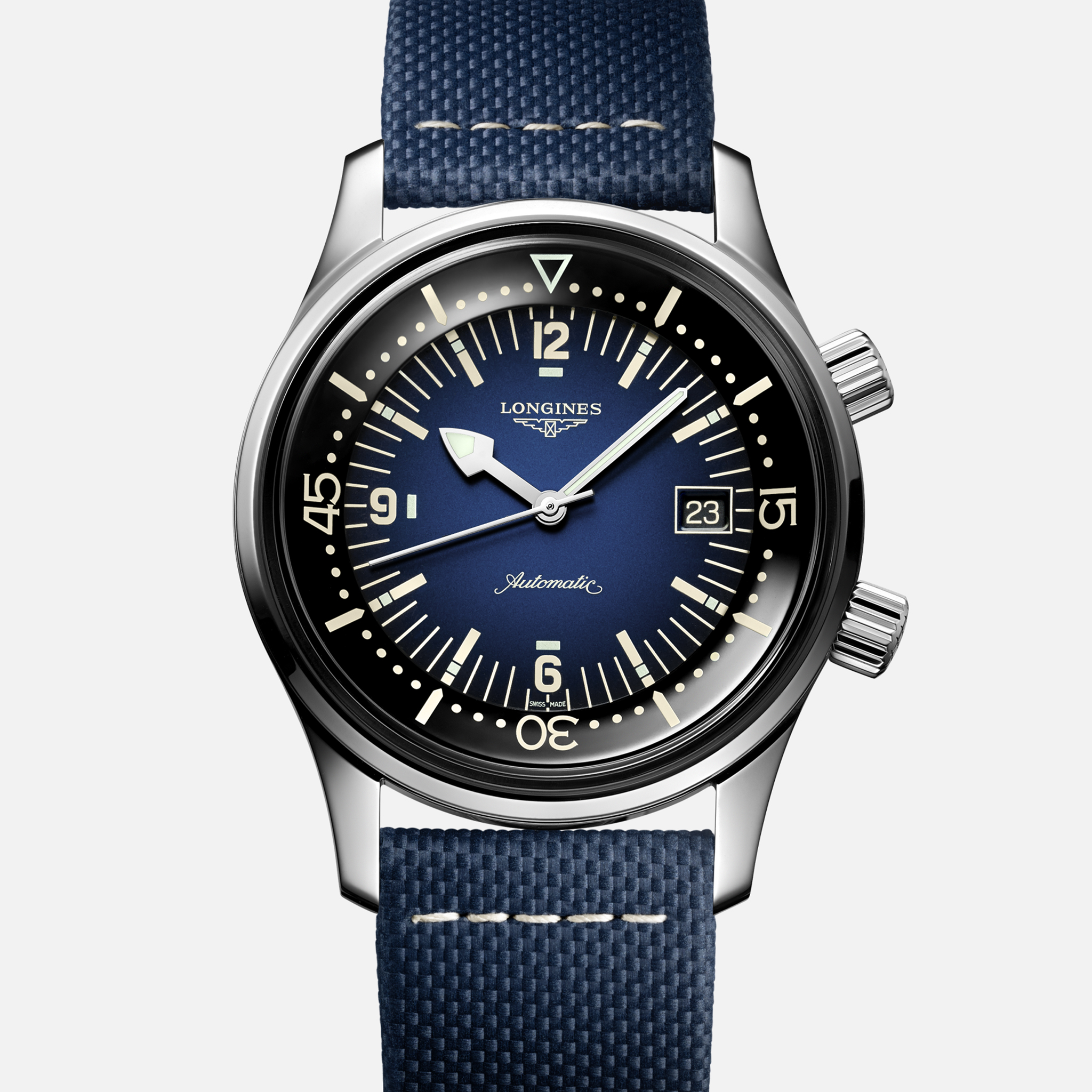 LonginesLegend Diver Blue Dial On Strap