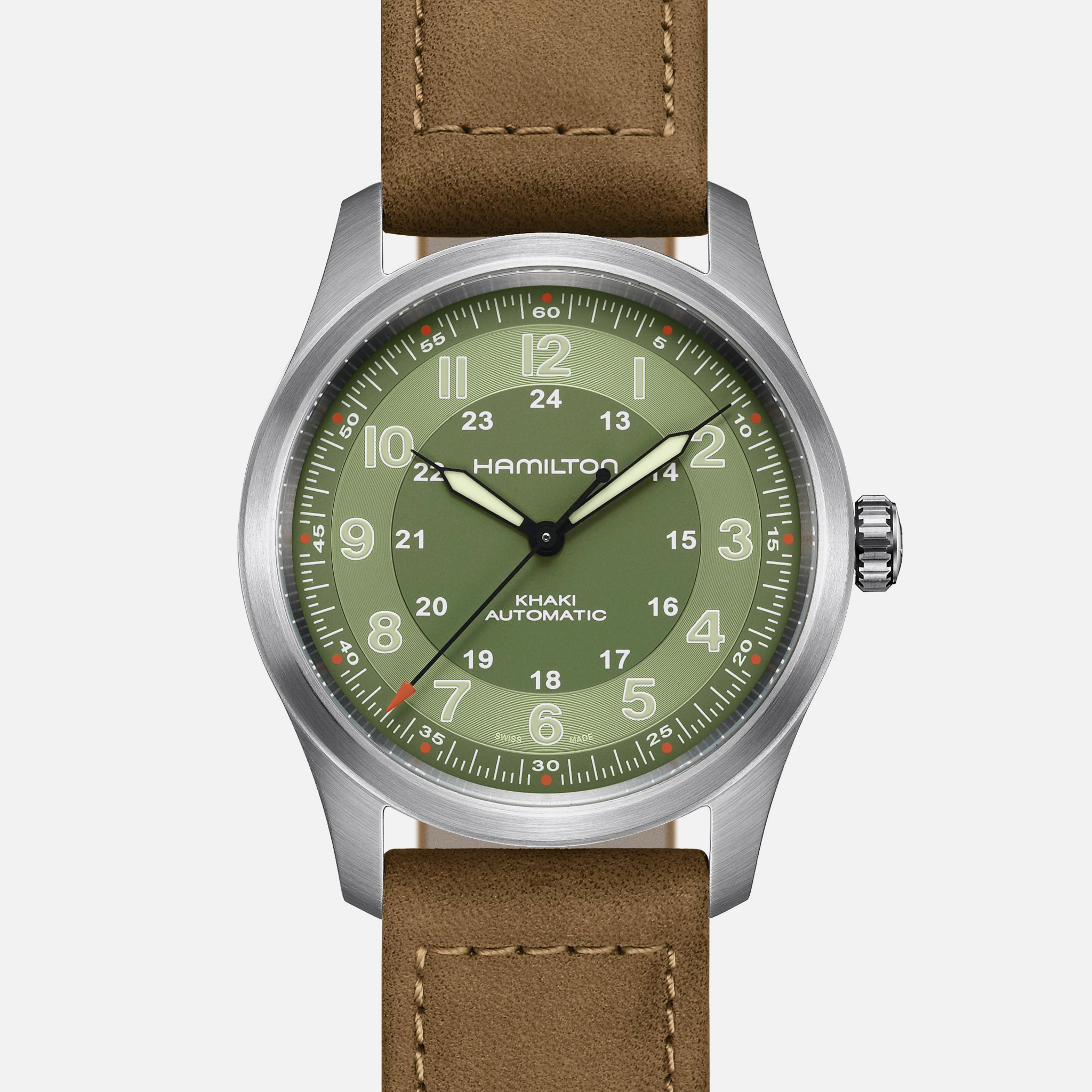 HamiltonKhaki Field Automatic 38mm Titanium With Green Dial