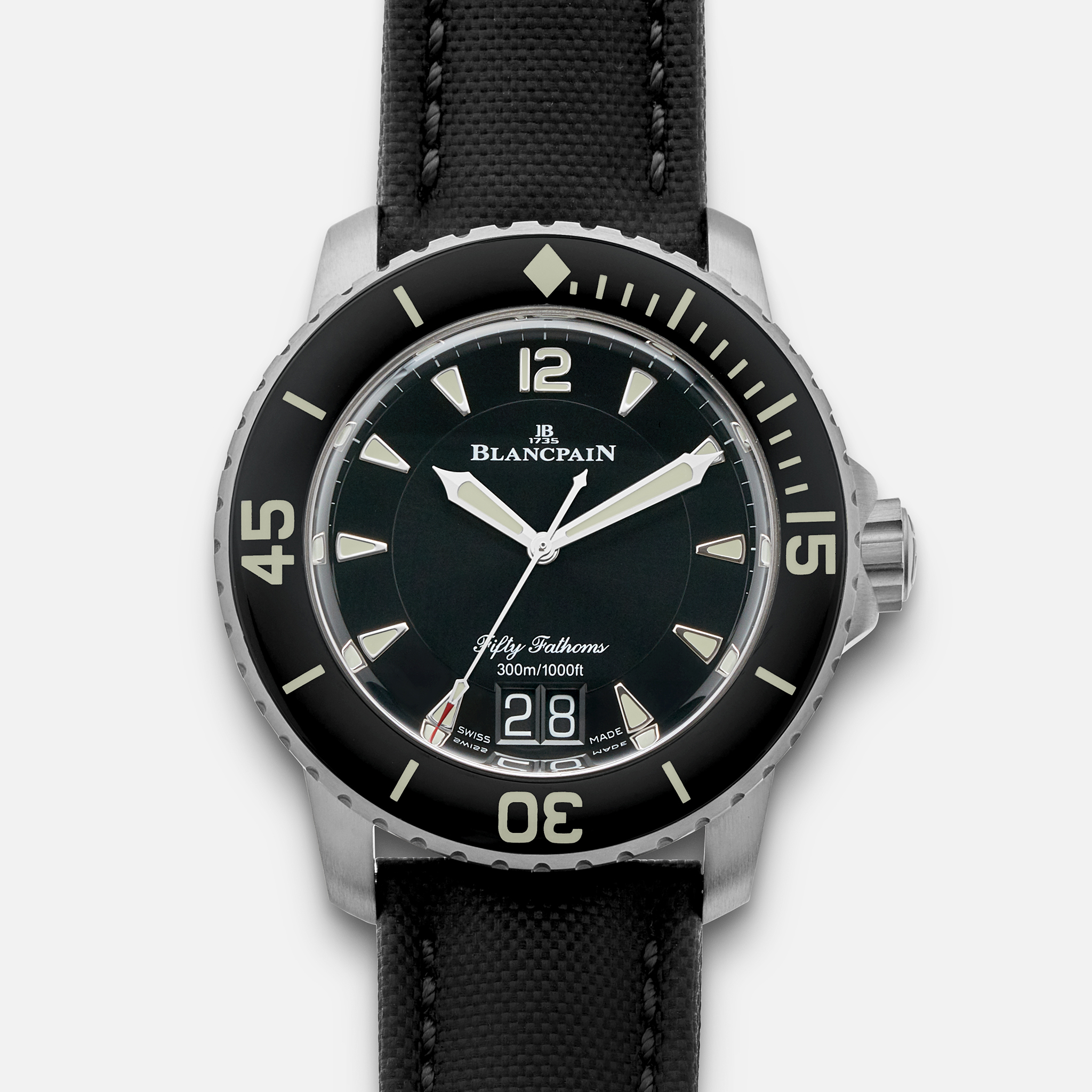 BlancpainFifty Fathoms Grande Date 45mm Black Dial In Titanium