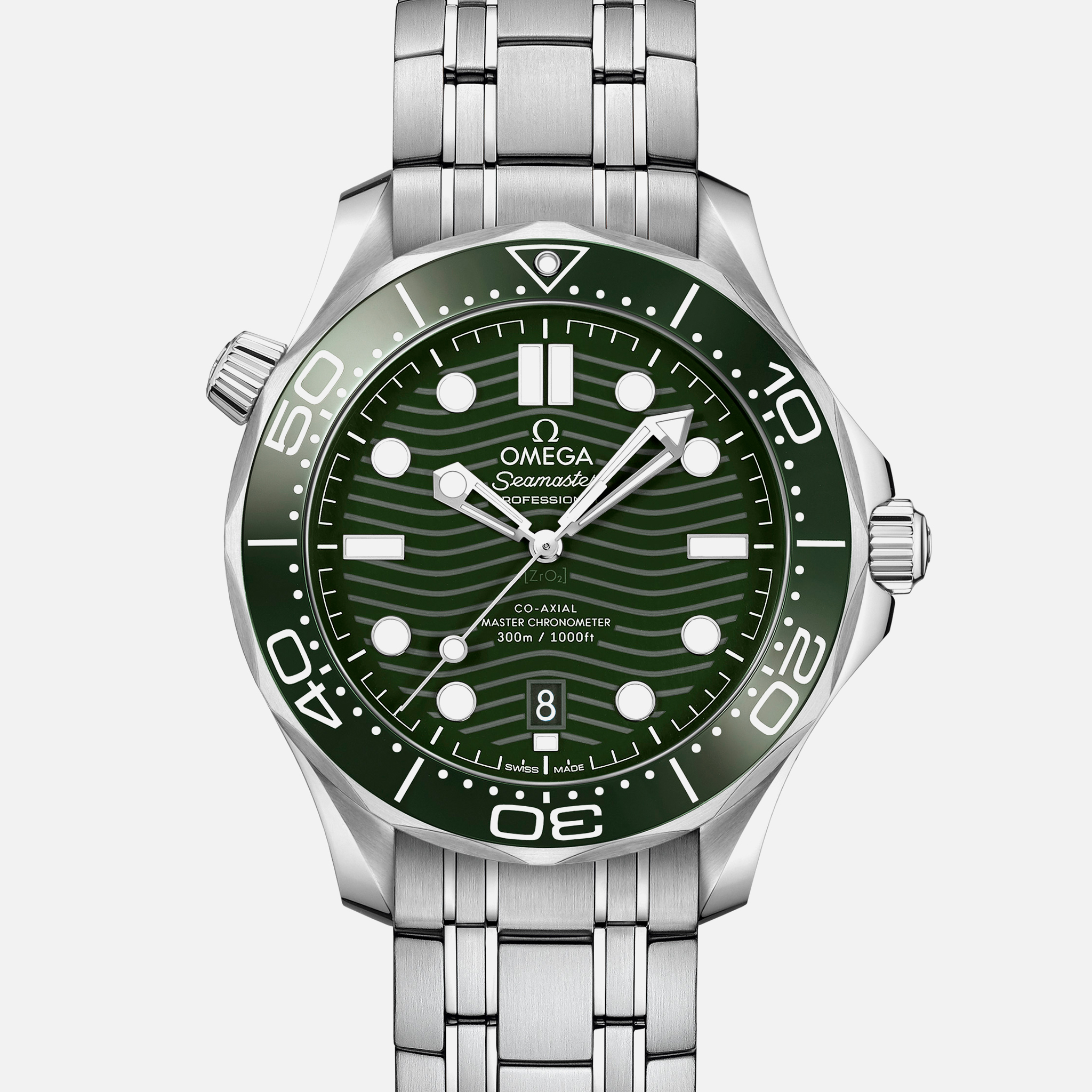 OMEGASeamaster Diver 300M Co-Axial Master Chronometer 42mm Green Dial On Bracelet