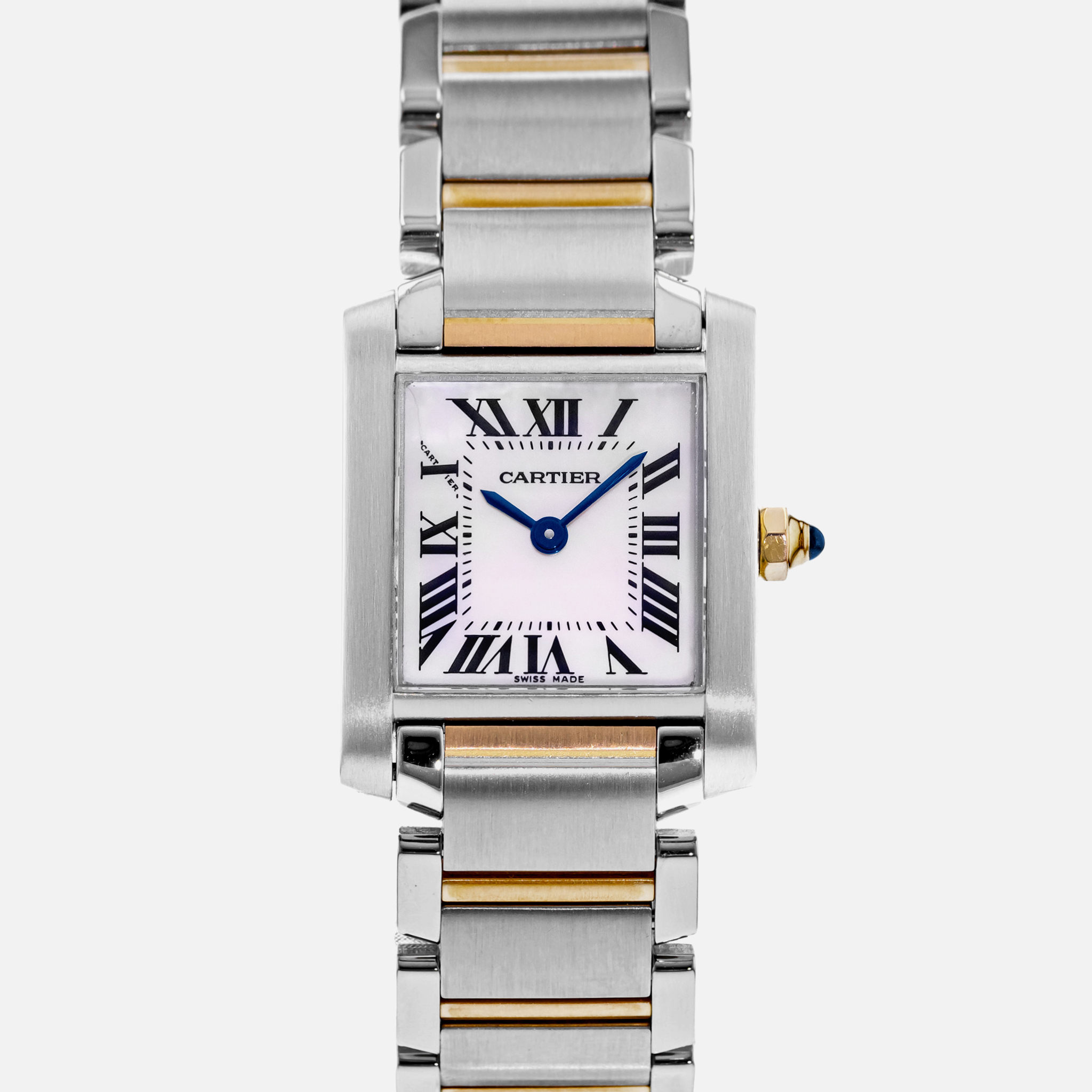cartier tank francaise small two tone