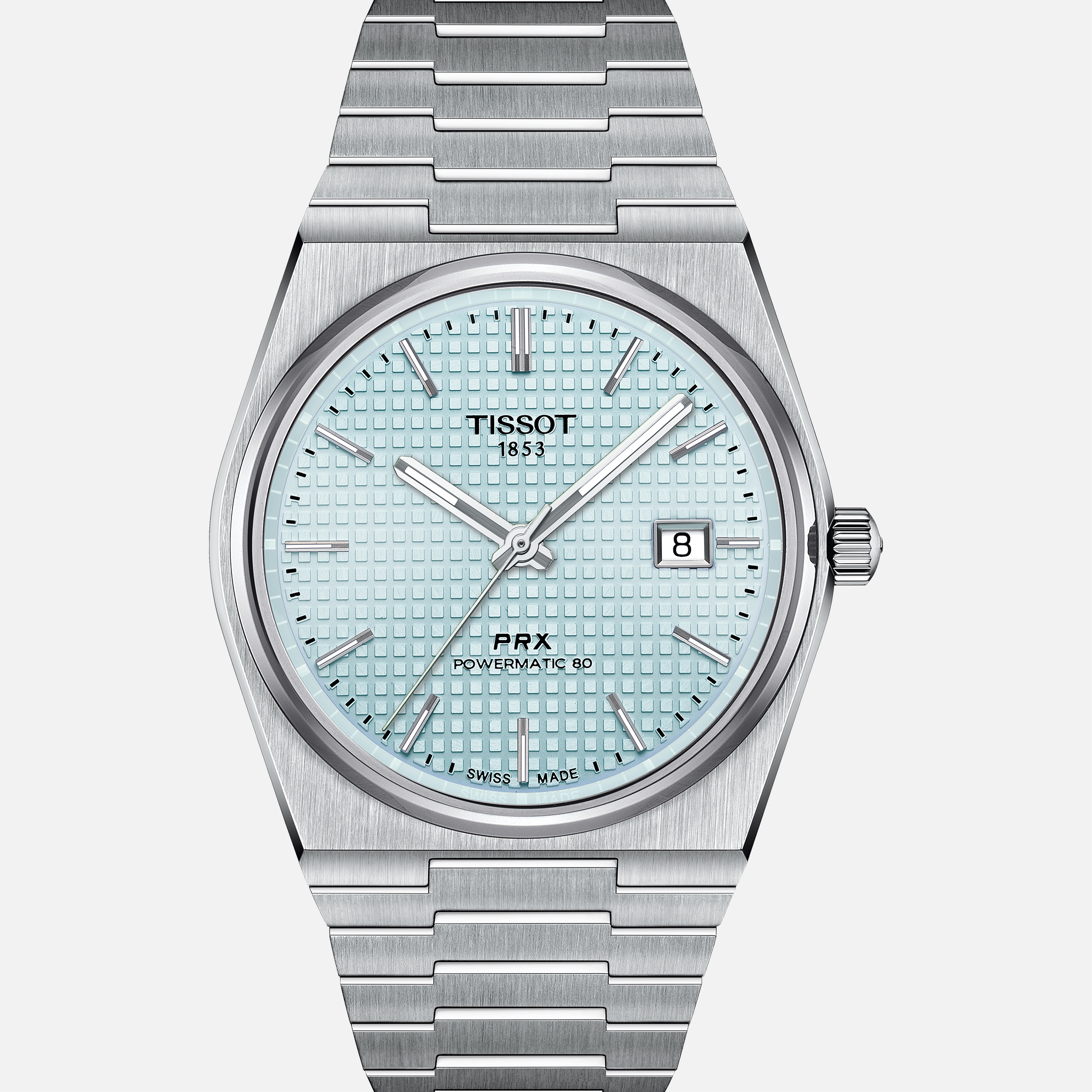 TissotPRX Powermatic 80 Ice Blue Dial