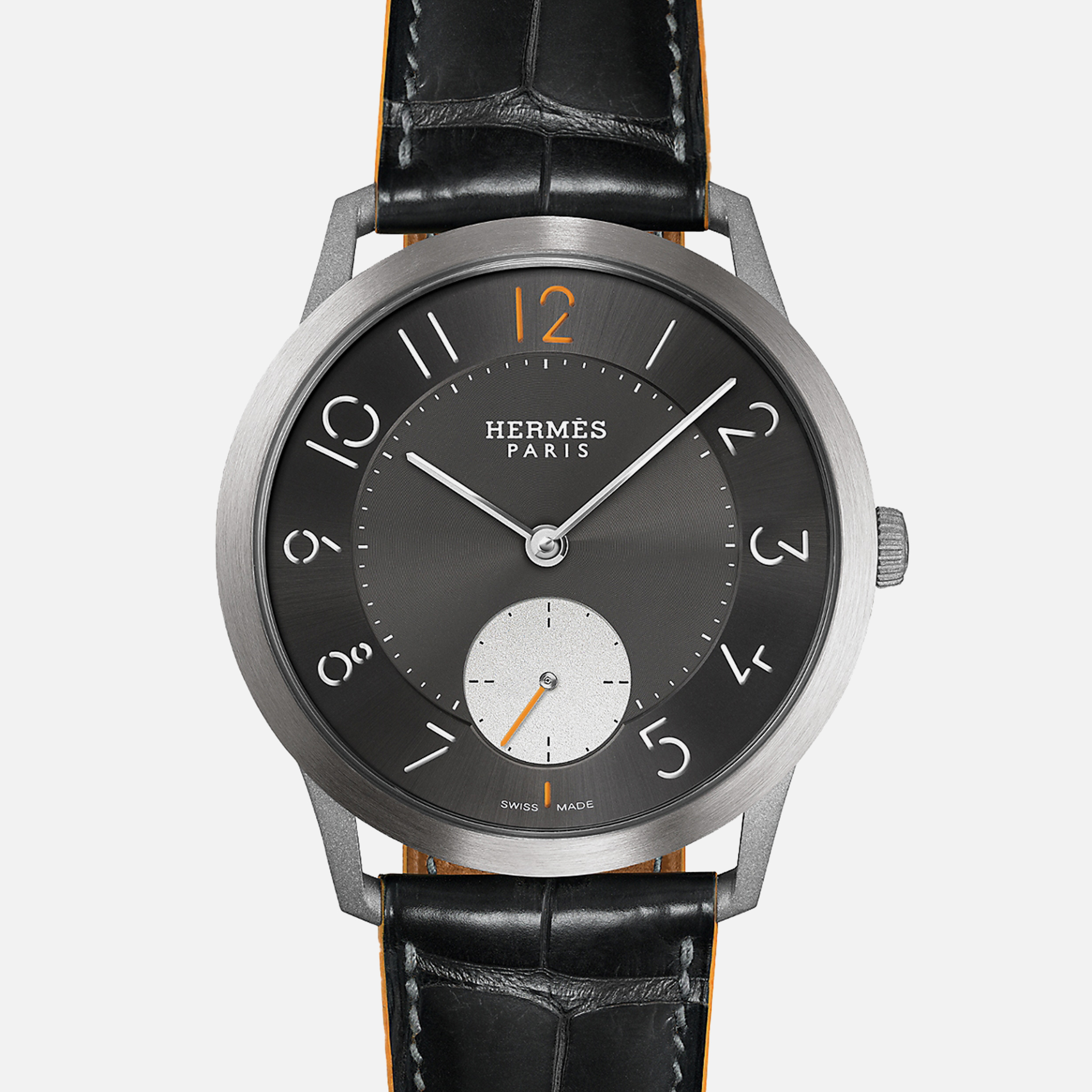 HermèsSlim d'Hermès Titane With Dark Grey Dial