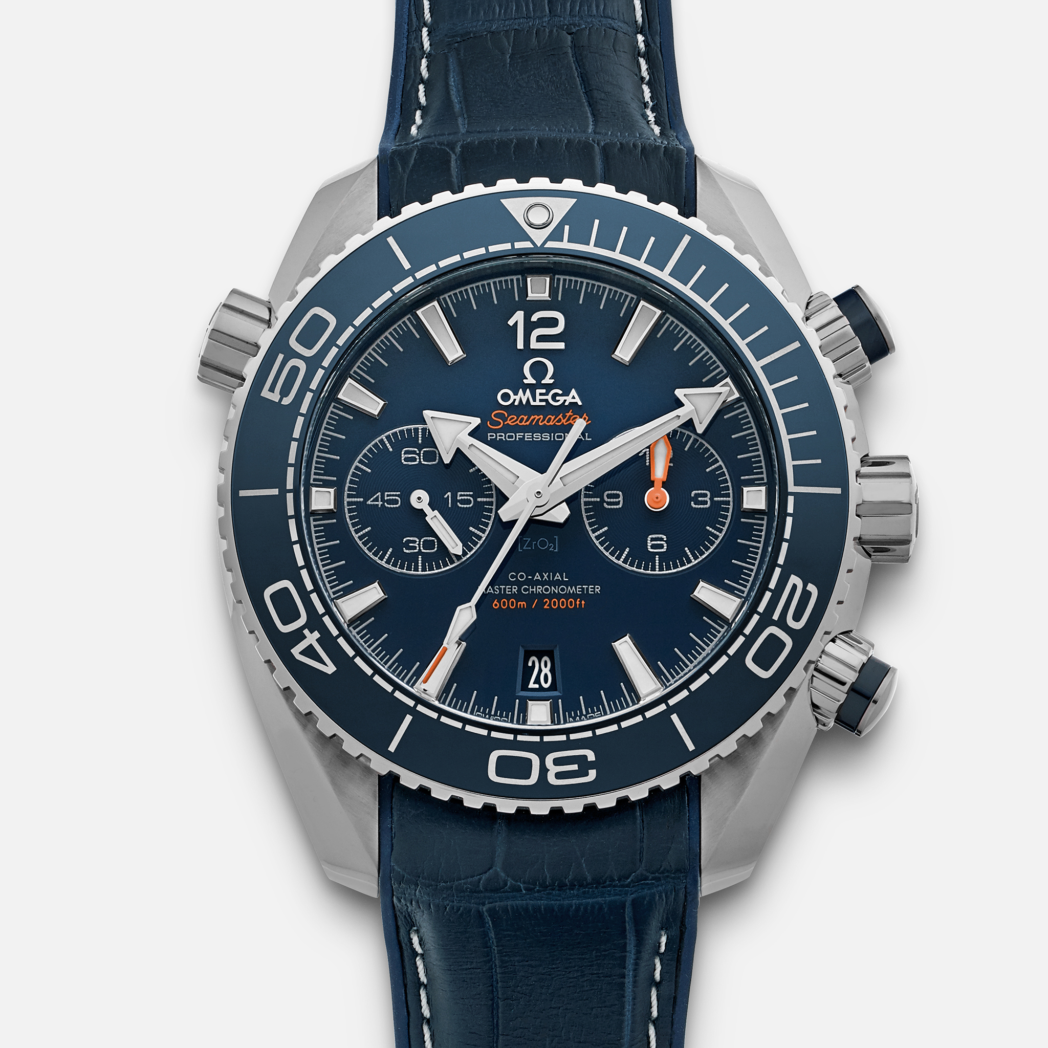 omega seamaster planet ocean chronograph blue