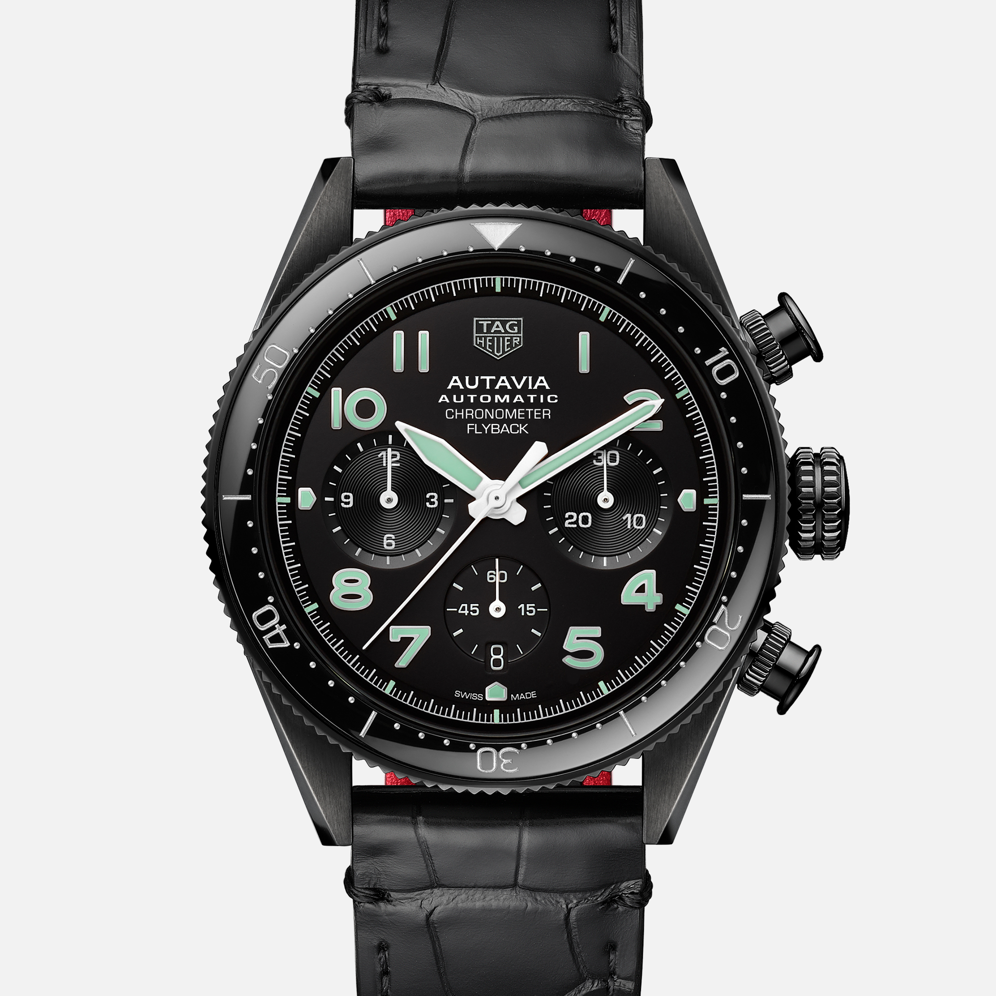 TAG HeuerAutavia Chronometer Flyback Chronograph In DLC CBE511C