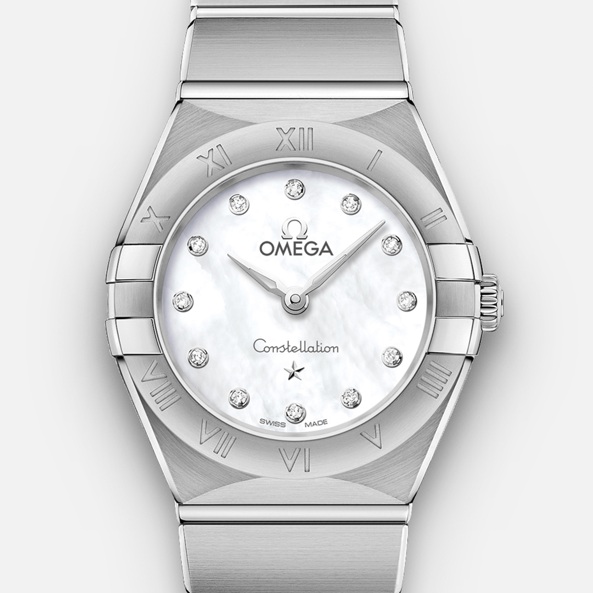 OMEGAConstellation Quartz 25mm Mother-Of-Pearl Dial With Diamonds