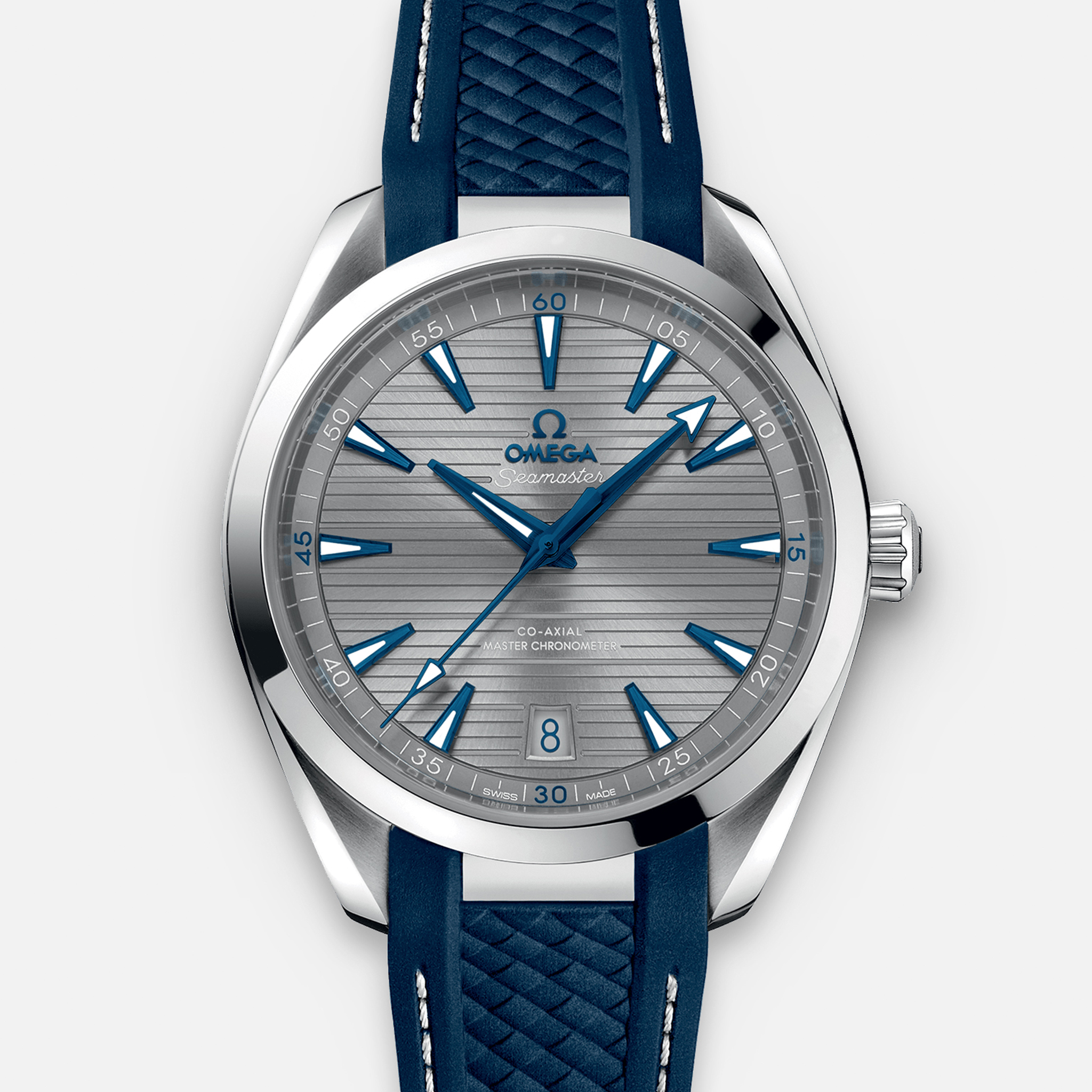 OMEGASeamaster Aqua Terra 150M Co-Axial Master Chronometer 41mm Grey Dial On Rubber Strap