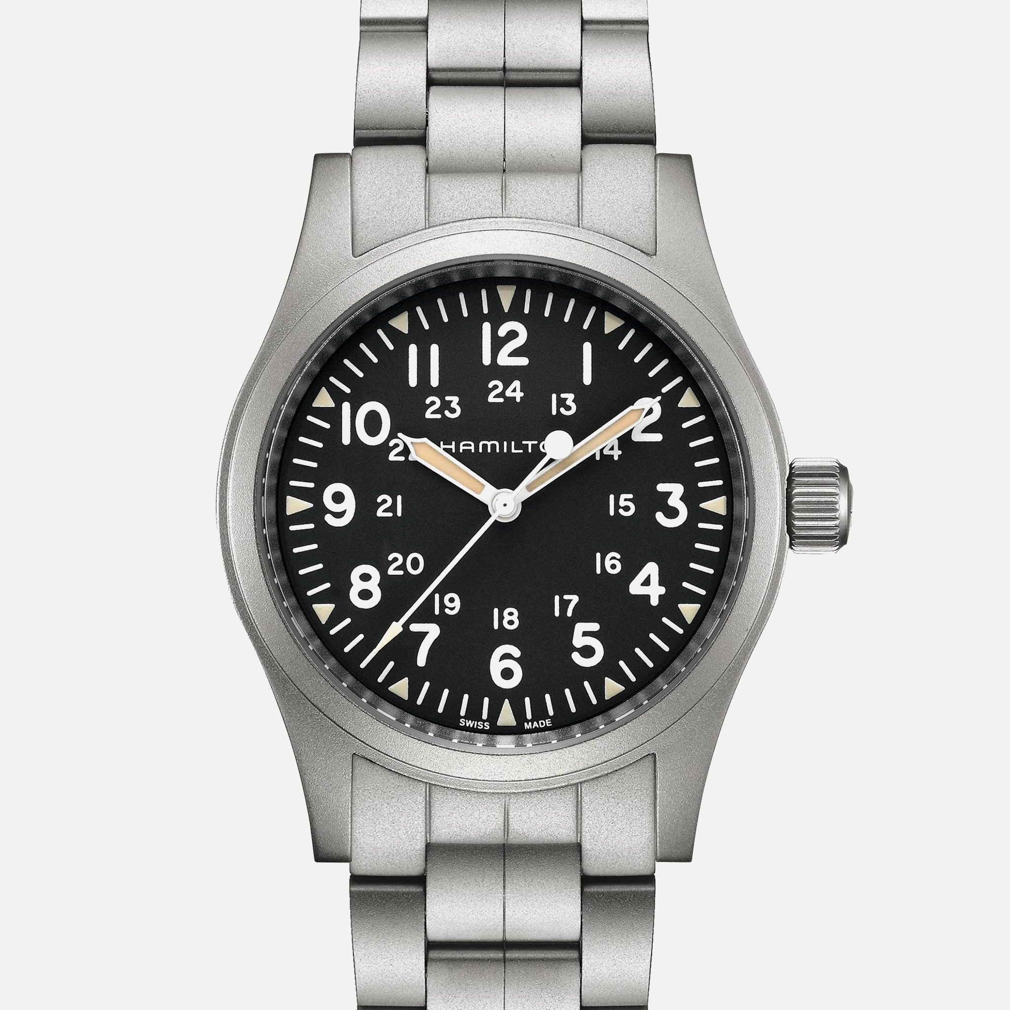 HamiltonKhaki Field Mechanical 38mm Black Dial on Bracelet