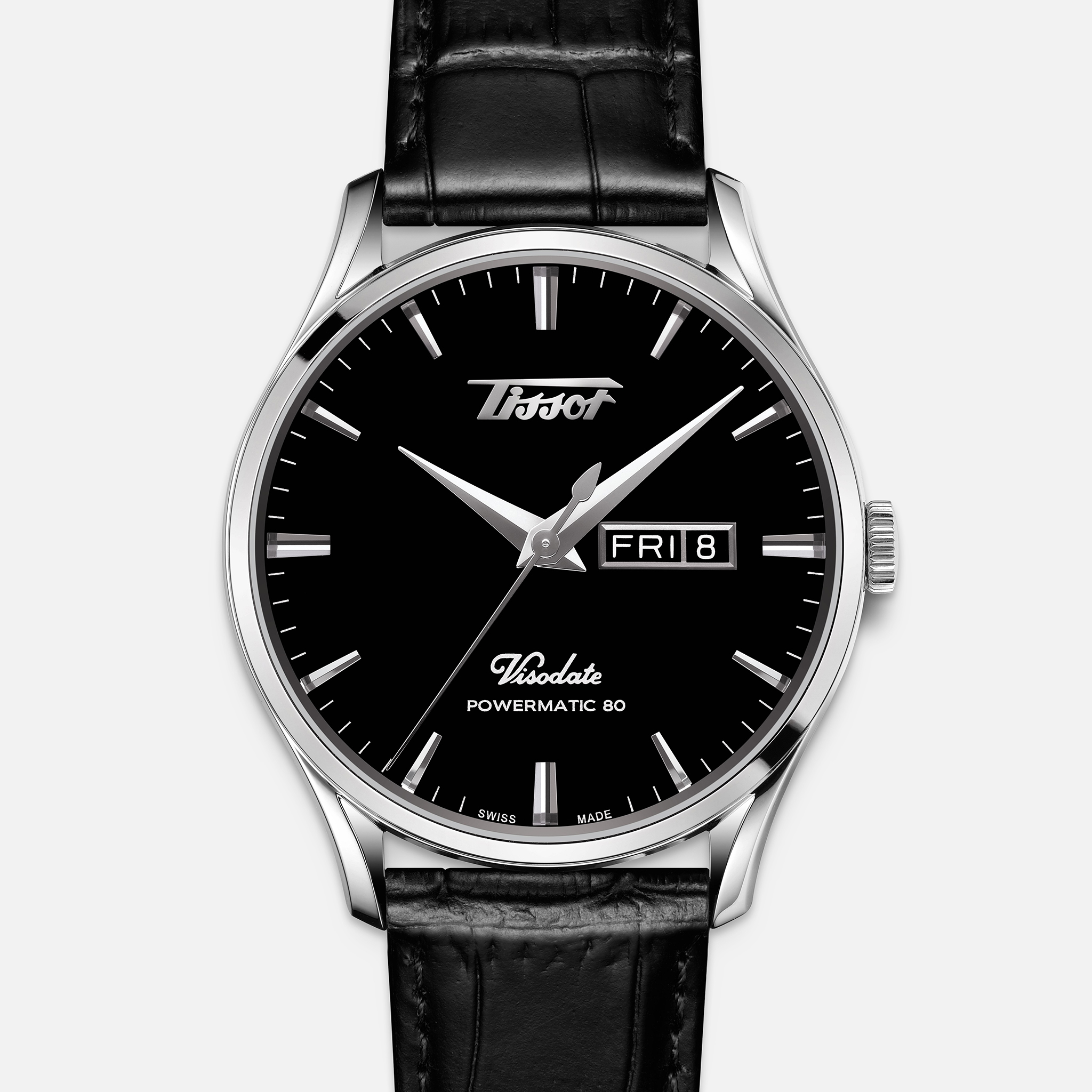 TissotHeritage Visodate Automatic With Black Dial On Strap