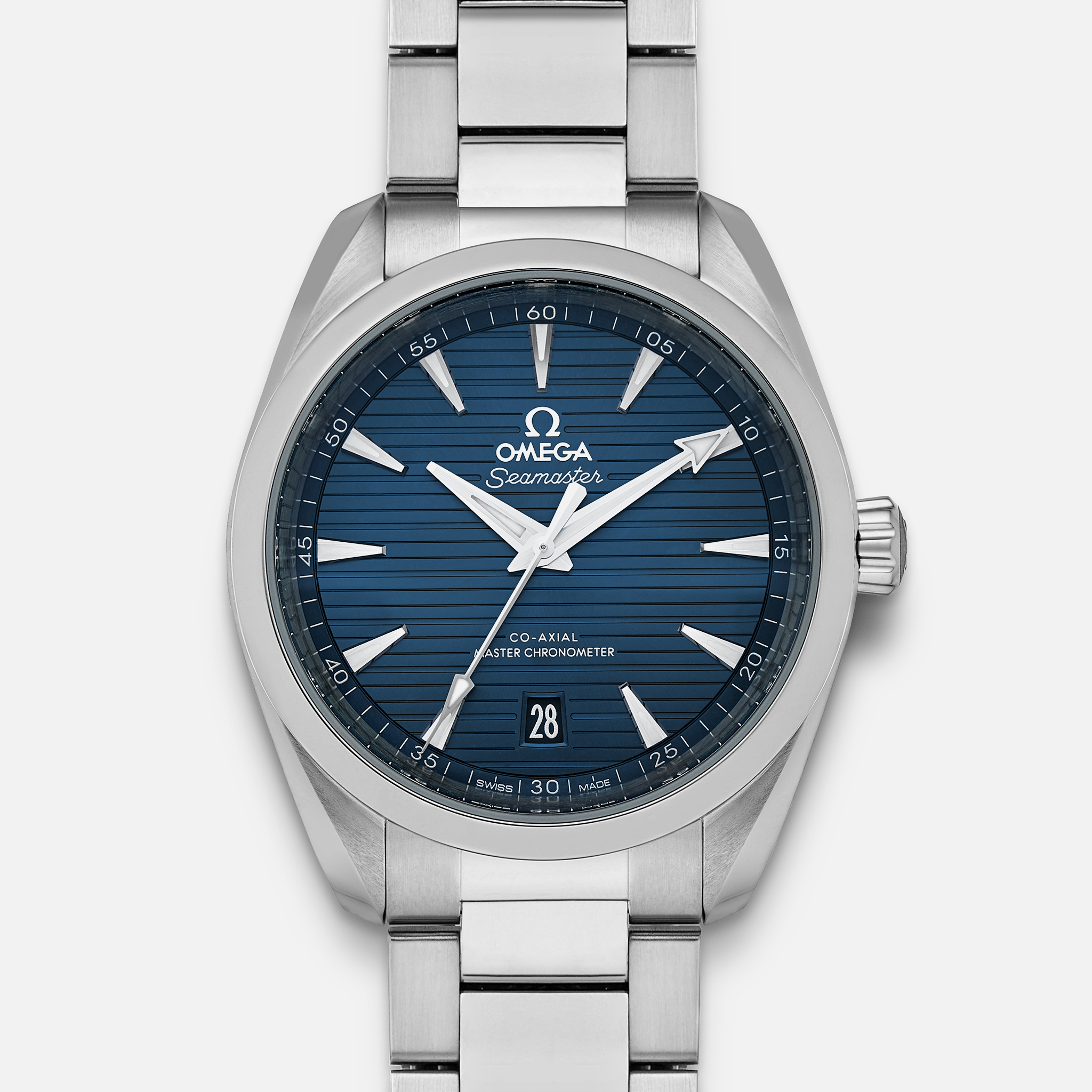 OMEGASeamaster Aqua Terra 150m Co-Axial Master Chronometer 38mm Blue Dial On Bracelet