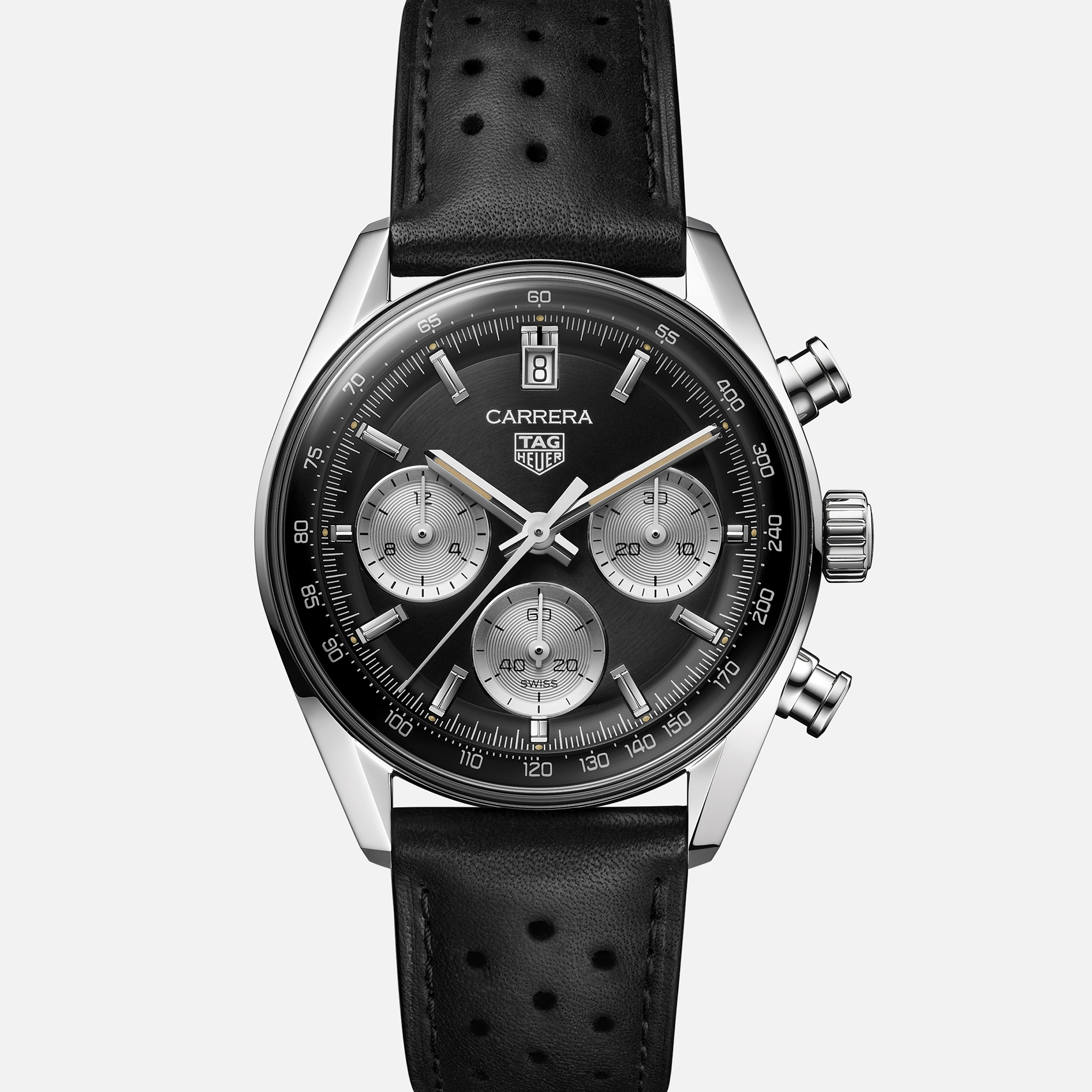 TAG HeuerCarrera Chronograph 39mm with Black Dial 'Glassbox'