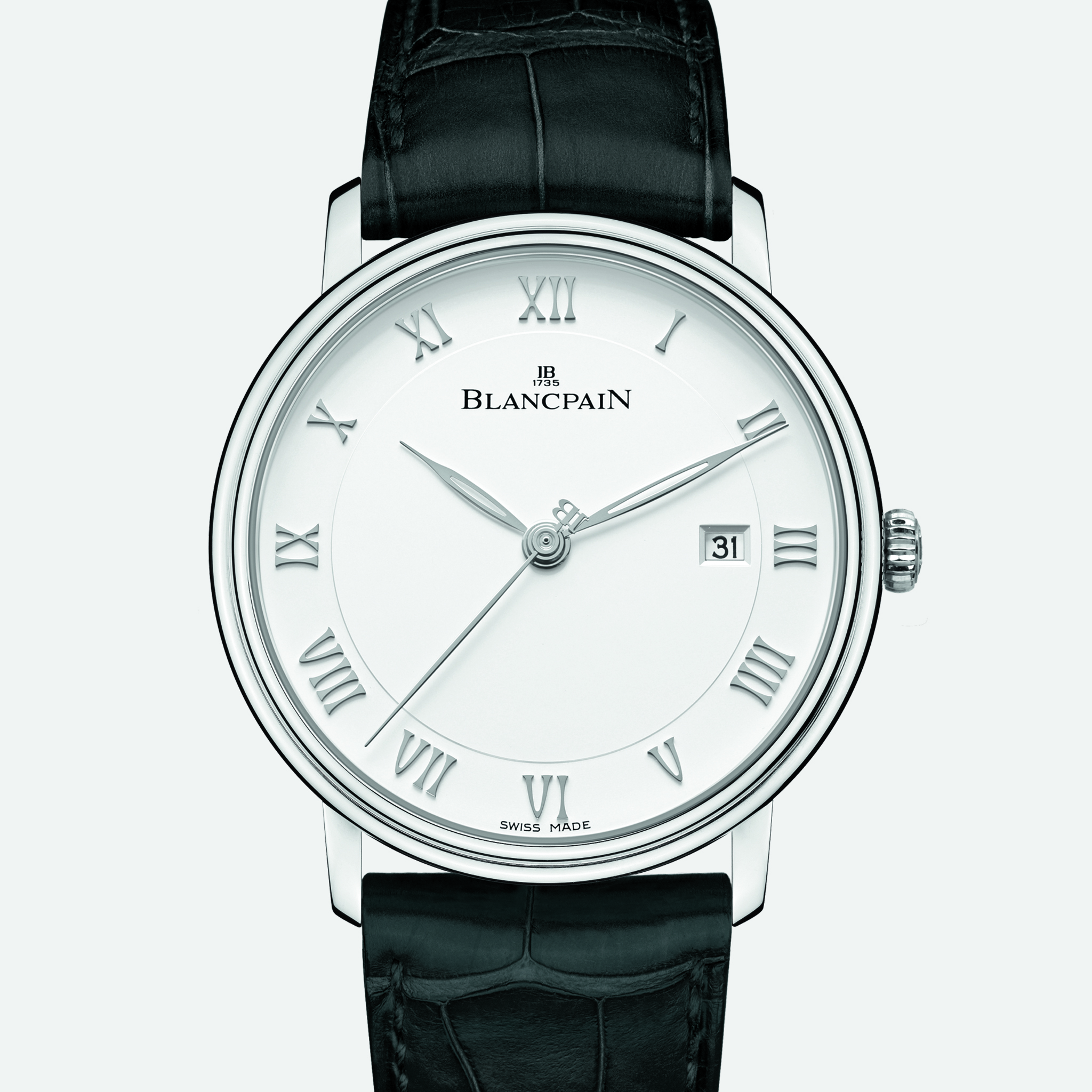 BlancpainVilleret Ultra-Slim Date In Steel