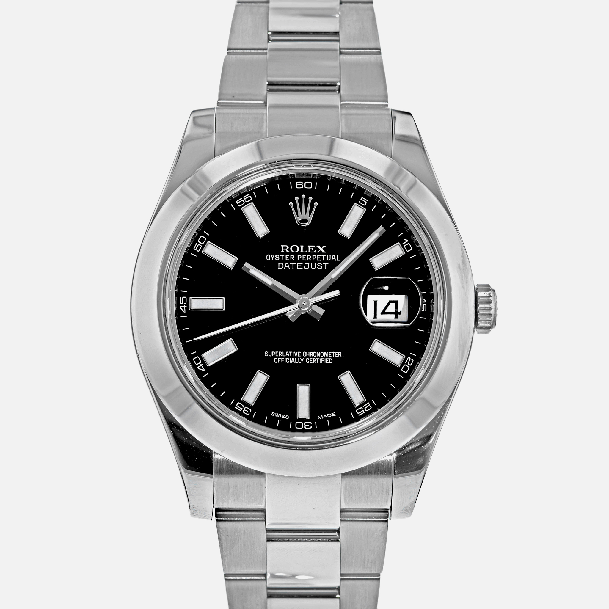 RolexDatejust II Ref. 116300 With Black Dial In Stainless Steel