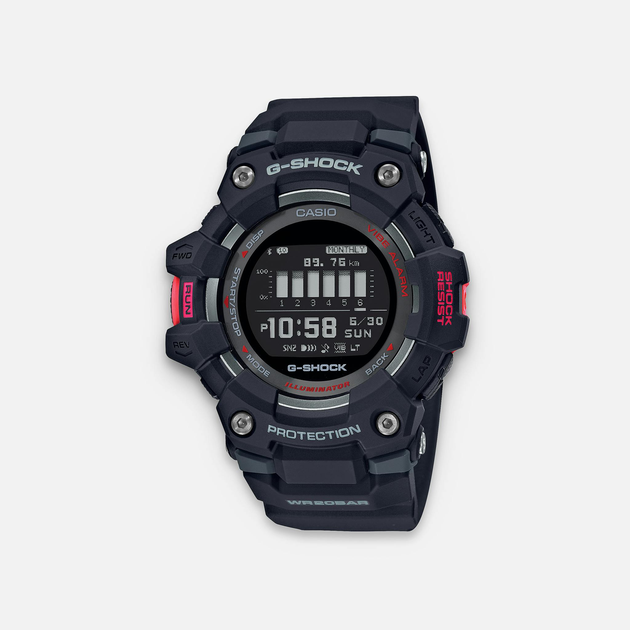 G Shock Move Gbd100 1 With Red Accents And Black Strap Hodinkee Shop
