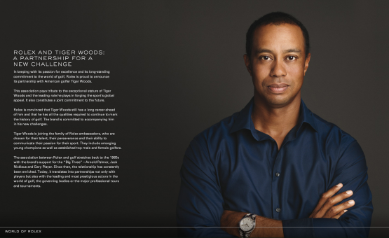 Breaking News Rolex Signs Tiger Woods To List Of Ambassadors