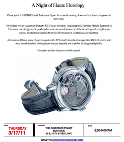 You re Invited A Night of Haute Horology With HODINKEE Audemars