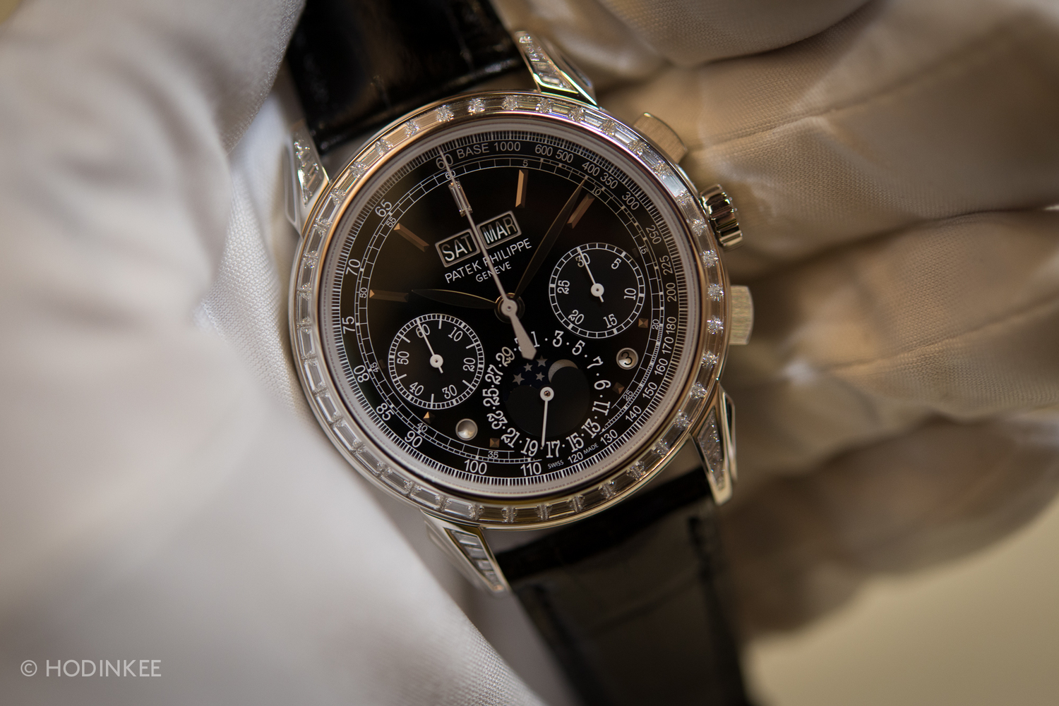 Introducing The Patek Philippe 5271P The In House Perpetual Calendar Chronograph Goes Black Platinum And Diamond Covered But There s More To It Than That Hodinkee