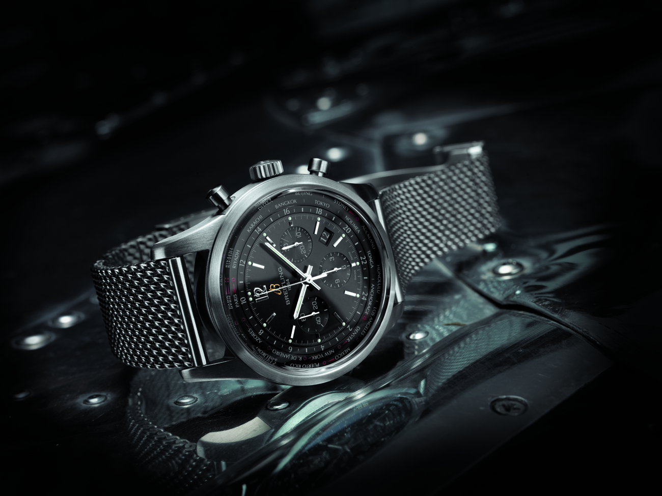 Breitling transocean outlet black