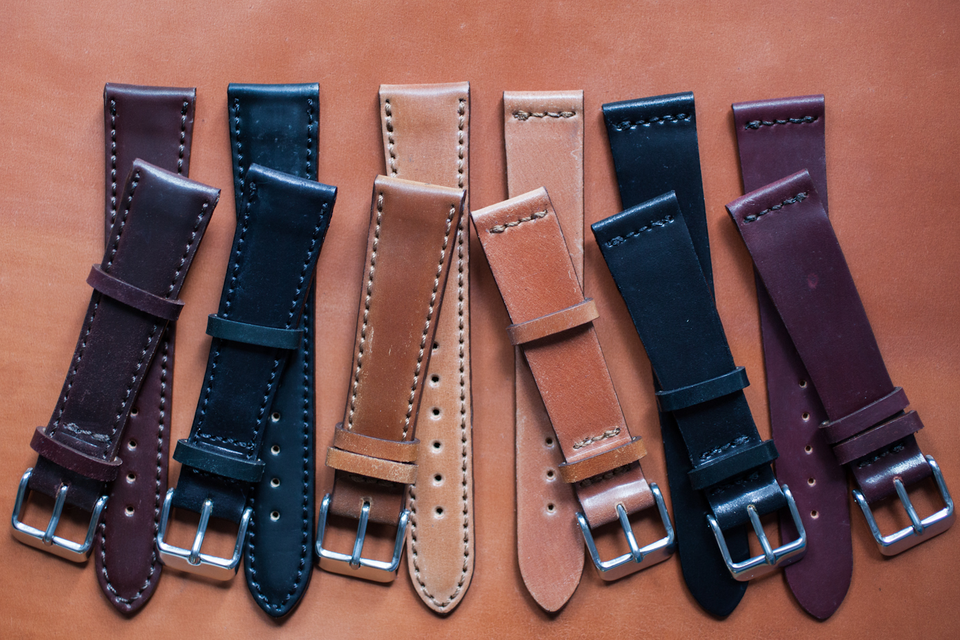 Horween shell cordovan leather watch strap new arrivals