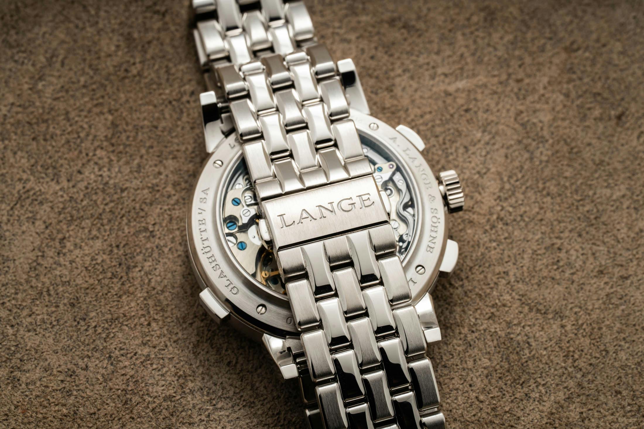 Lange Datograph Platinum Bracelet Clasp Shot