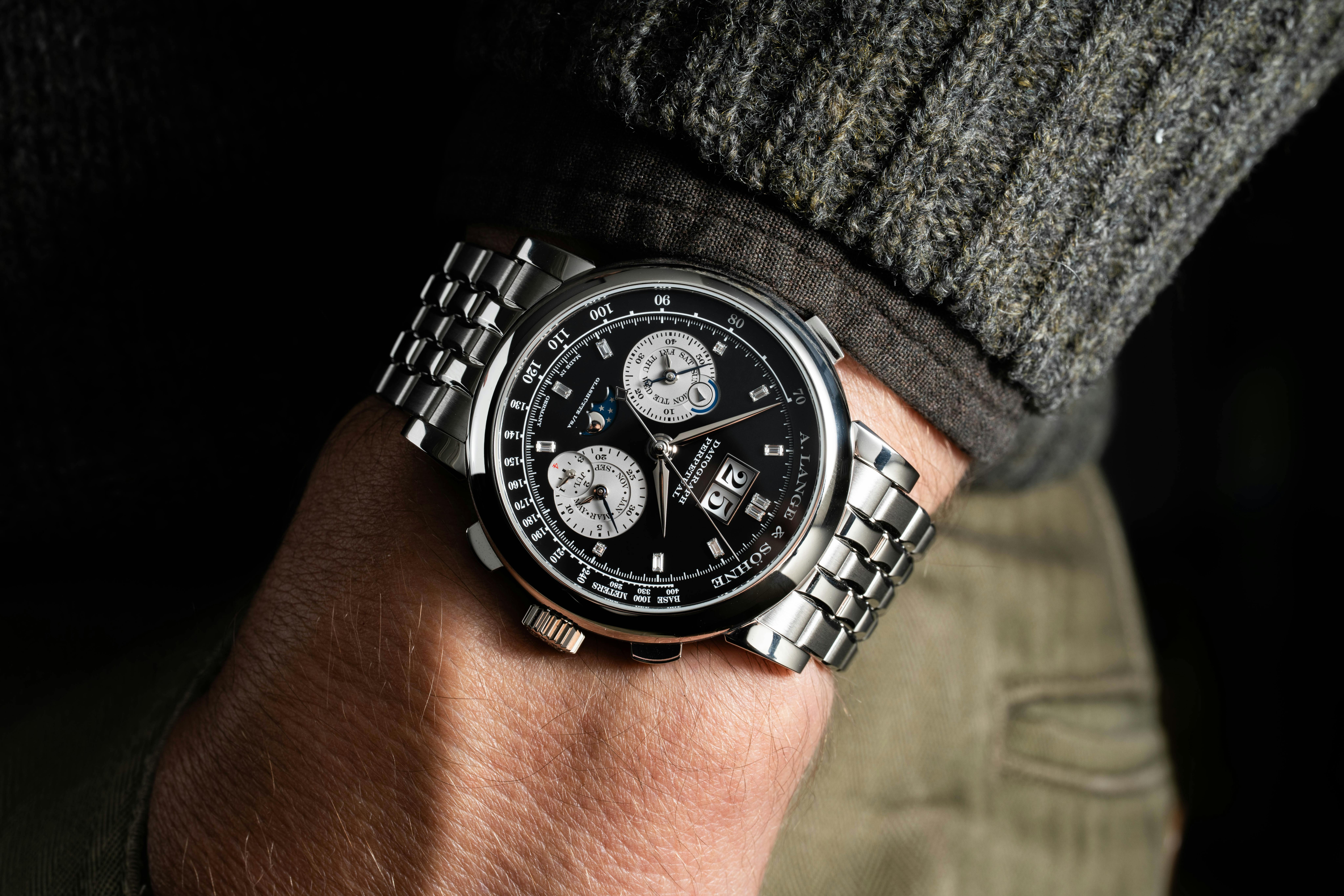 Lange Platinum Datograph Pocket Shot