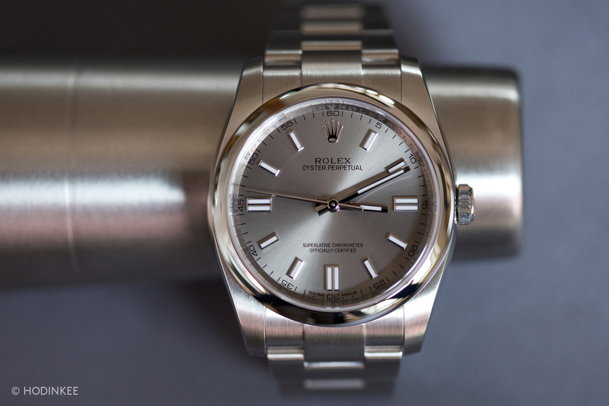 rolex oyster perpetual 36 silver